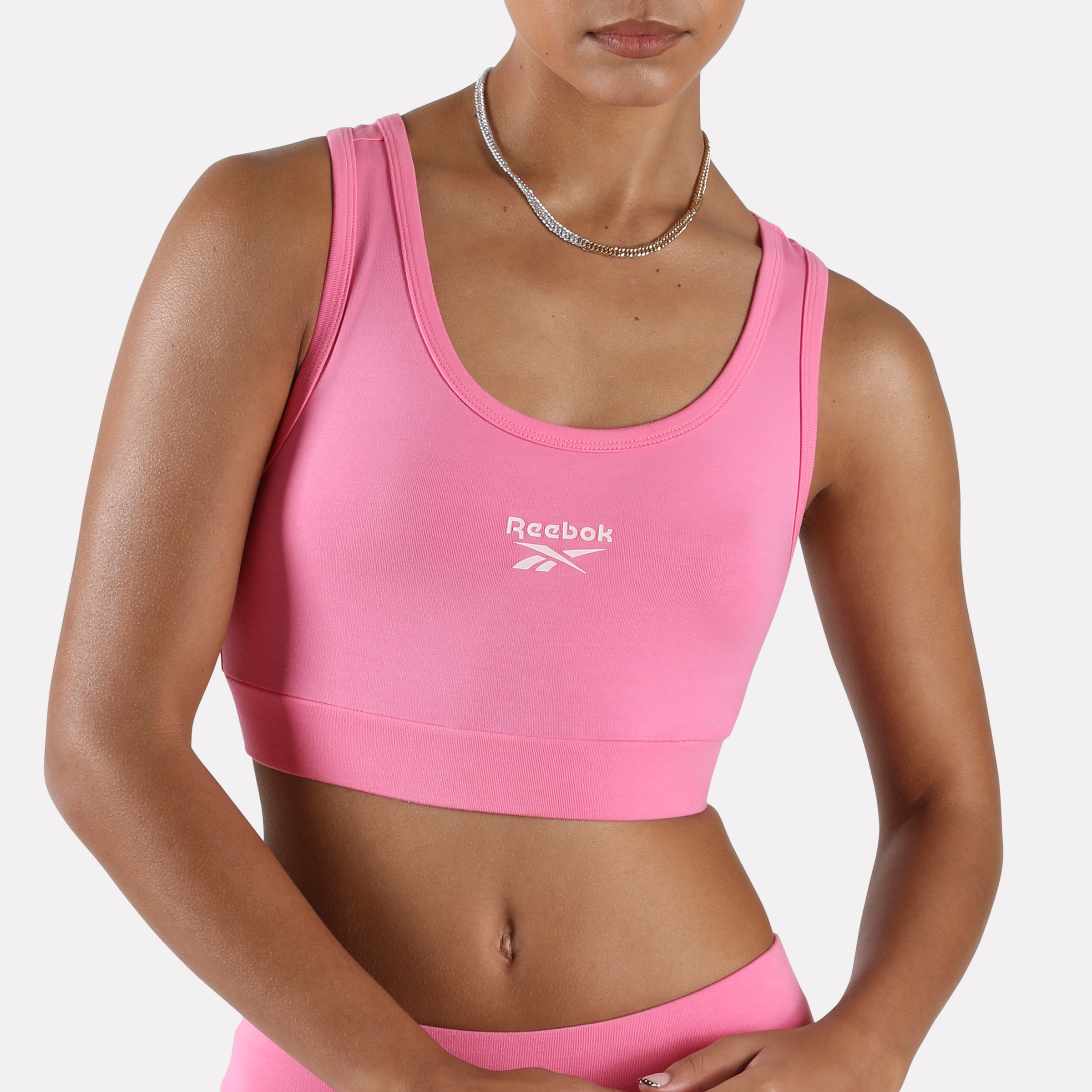 Image of Reebok Sport-BH "ID COTTON BRALETTE" aus Baumwolle und Elasthan, maschinenwaschbar, mit Baumwollanteil