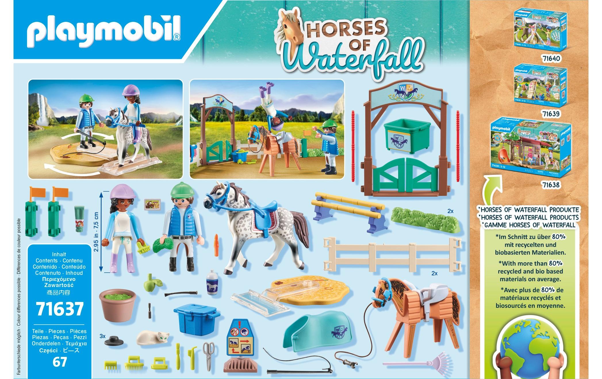Playmobil® Spielbausteine »Horses of Waterfall Moderne Reitschule 71637«, (67 St.)