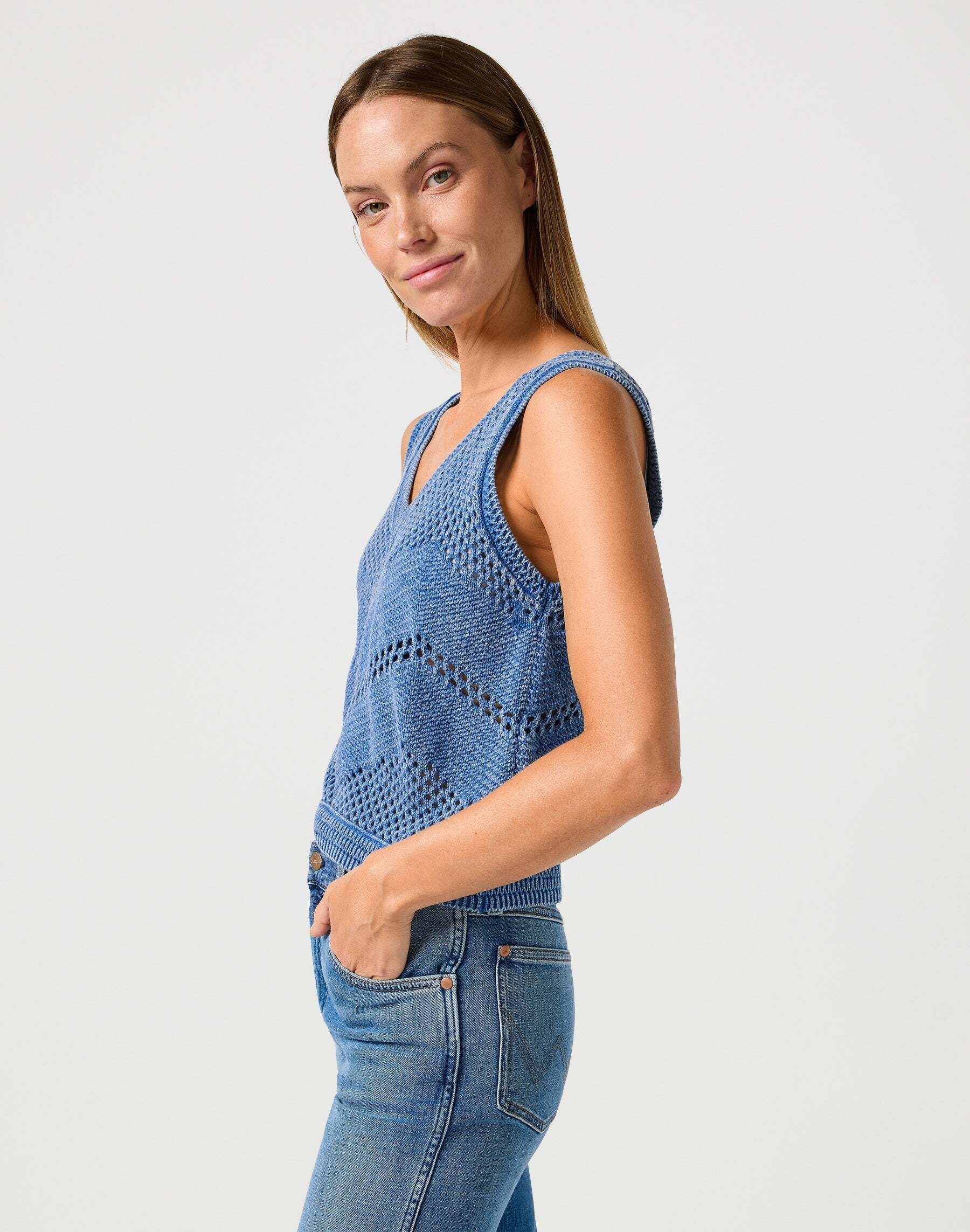 Wrangler T-shirt à manches courtes »WRANGLER Top Sweater Tank«