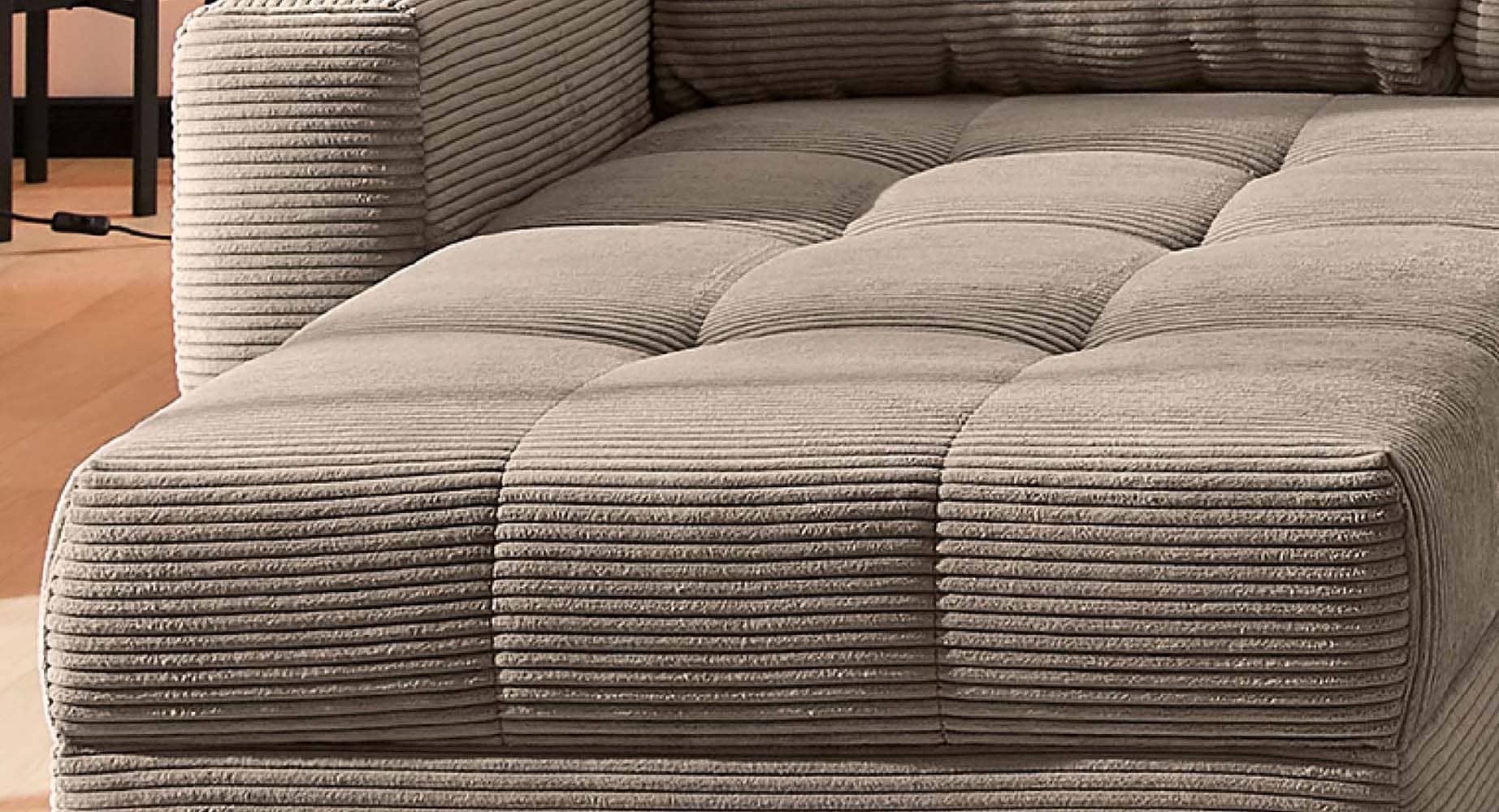 Jockenhöfer Gruppe »Abby U-Form, B: 313 cm, inkl. Schlaffunktion« avec coffre de lit, grande surface de couchage 273x147cm, pieds en bois massif