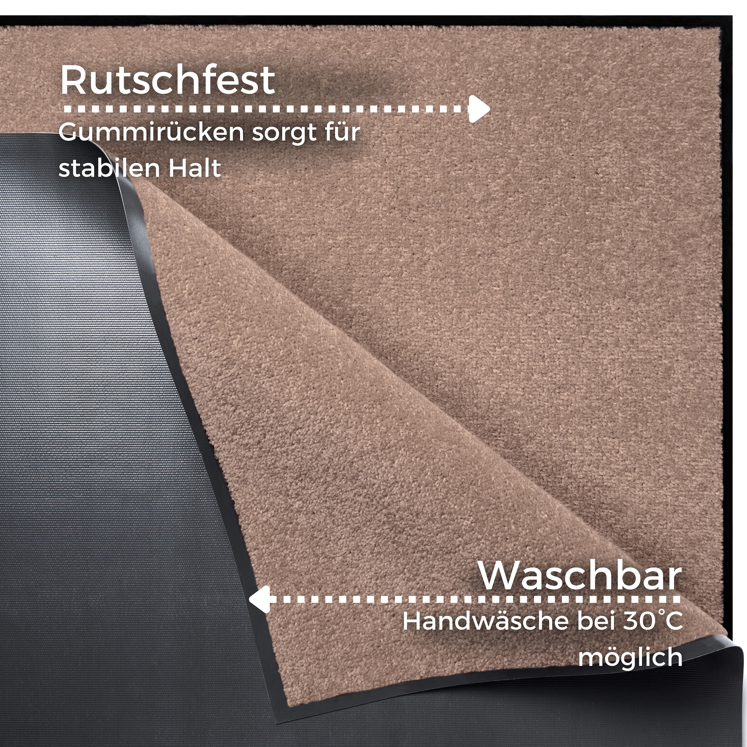 HANSE Home Fussmatte »Triton«, rechteckig, 7 mm Höhe, Schmutzfangmatte, Türmatte, In- und Outdoor, Läufer, waschbar