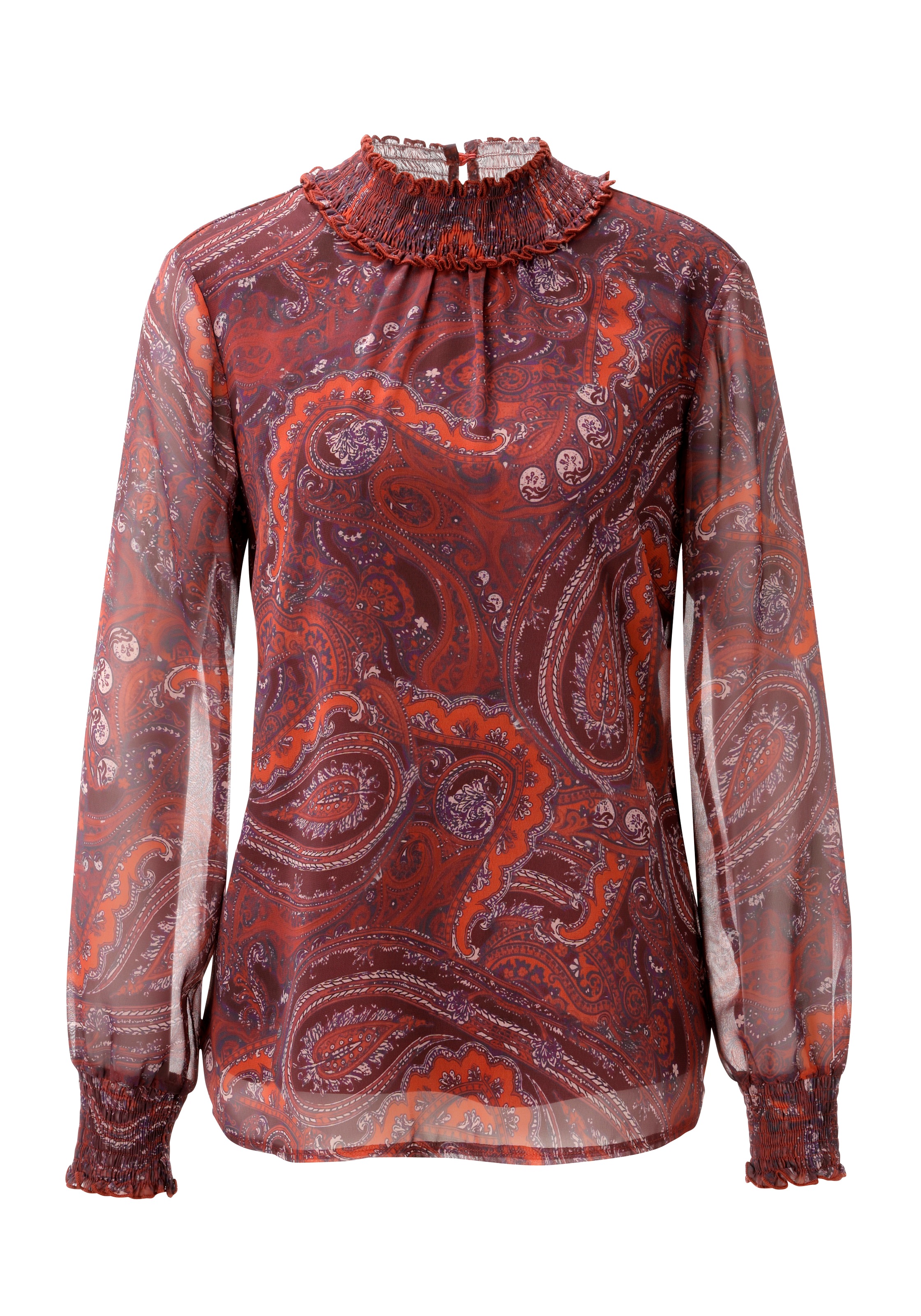 Aniston CASUAL Schlupfbluse mit grossflächigen, trendfarbenen Paisley-Muster - NEUE KOLLEKTION