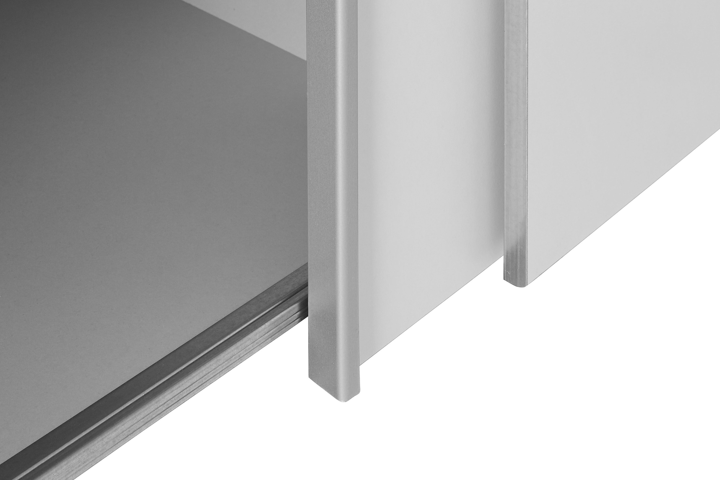 FORTE Armoires à vêtements »Narago, Kombischrank, modernes Design« L/H/P env. 270/210/61 cm, aussi avec équipement premium,  Combinaison de portes coulissantes avec portes latérales battantes, Fabriqué en Europe