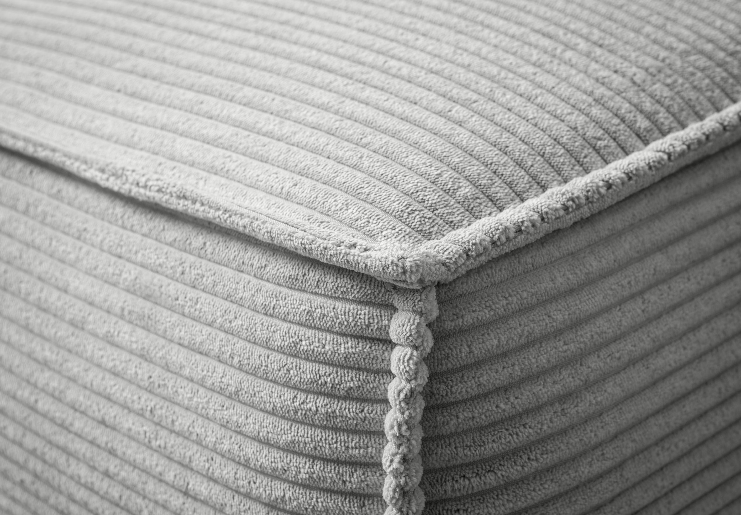 andas Hocker »TVINNU, mit Kedernaht in Cord«, zur Serie TVINNU, gemütlicher Sitzkomfort, rechteckig, schwarze Füsse