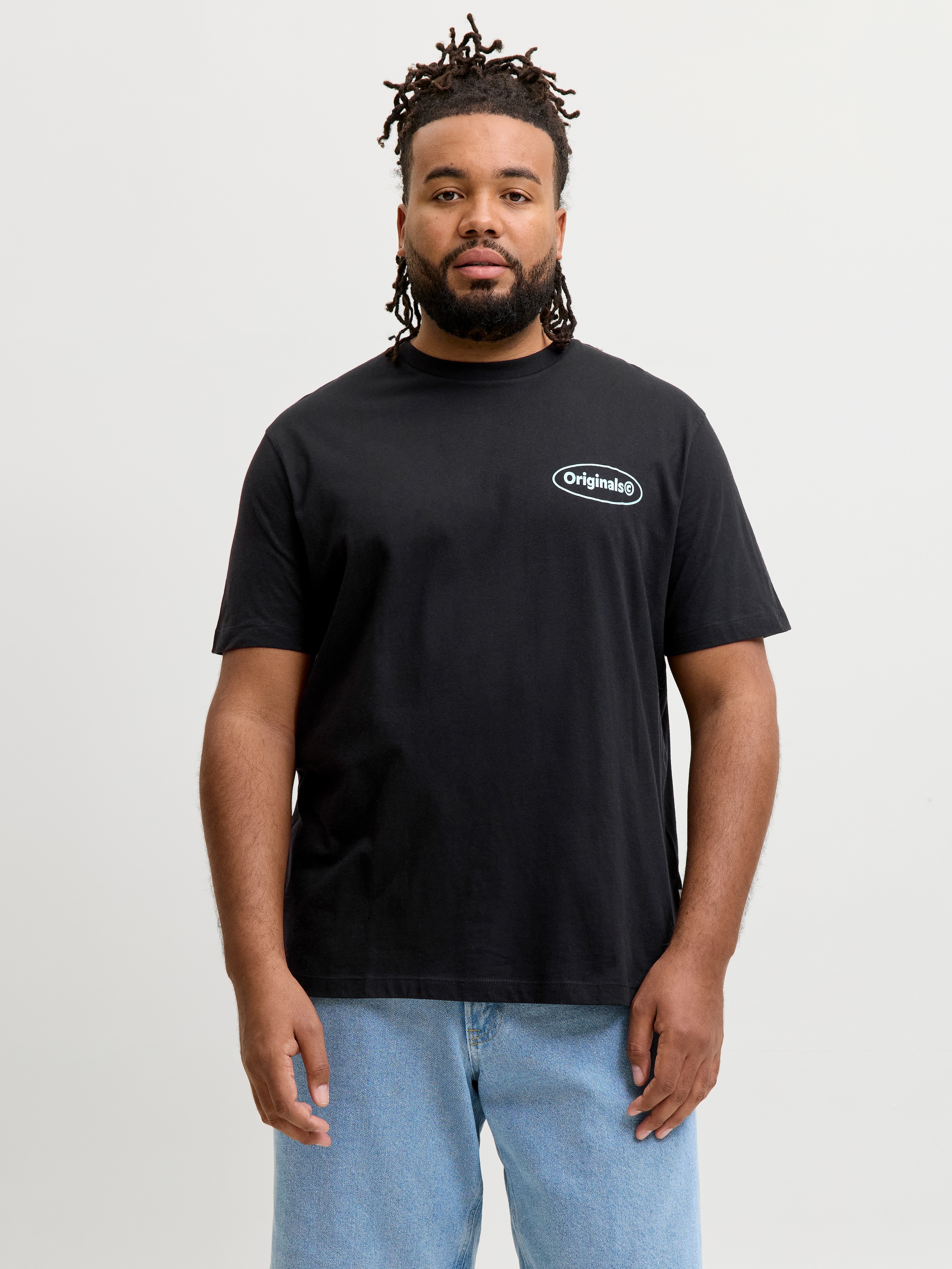 Image of Jack & Jones PlusSize T-Shirt "JORRIVIERA VINTAGE POSTER BACK TEE PLS" mit Print