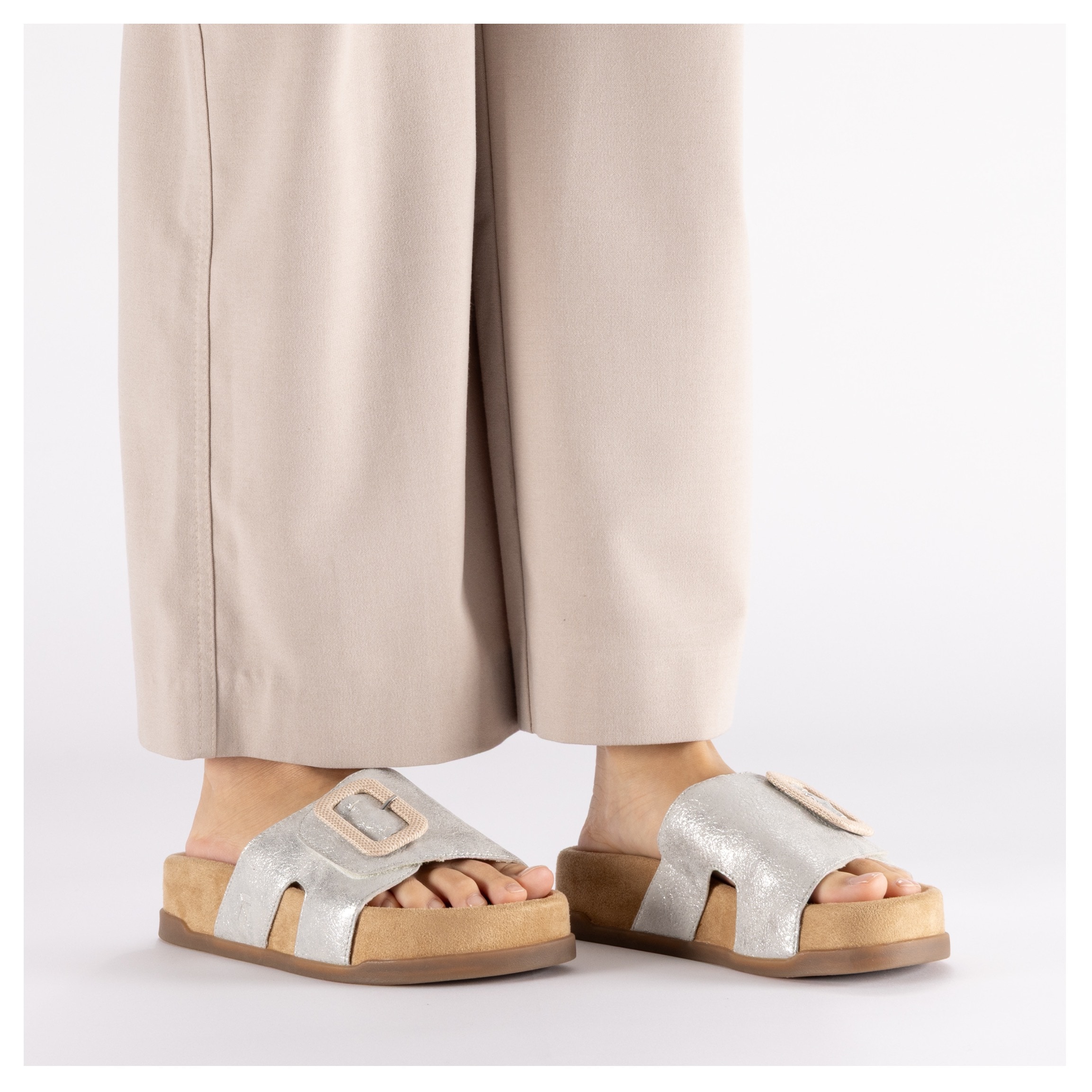 Rieker Pantolette  chaussure d'été, chausson, chaussure de plage avec bride velcro