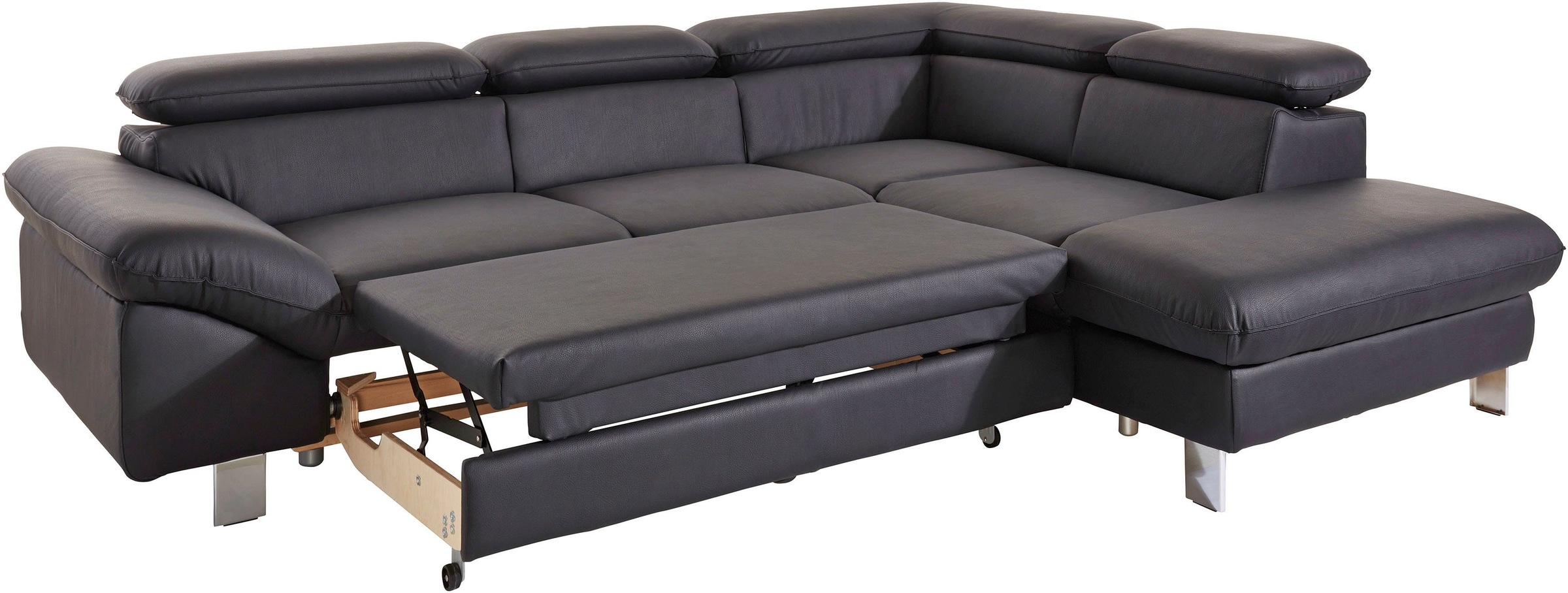 COTTA Polstergarnitur »Driver L-Form«, (Set), Set bestehend aus: Ecksofa mit Kopfteilverstellung & Hocker