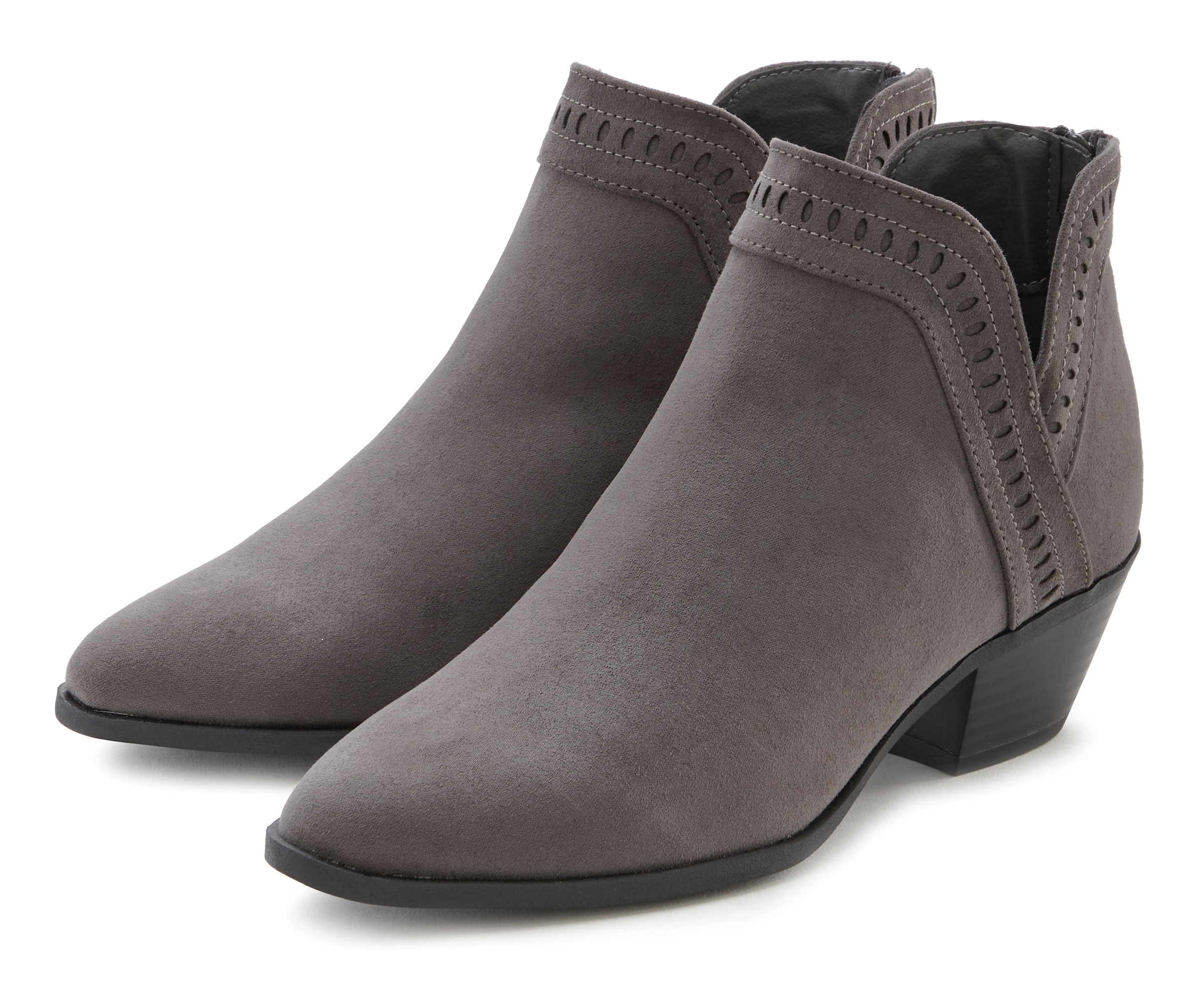 Image of LASCANA Cowboy Stiefelette Cowboy Boots, Western Stiefelette, Ankleboots mit Ausschnitt VEGAN