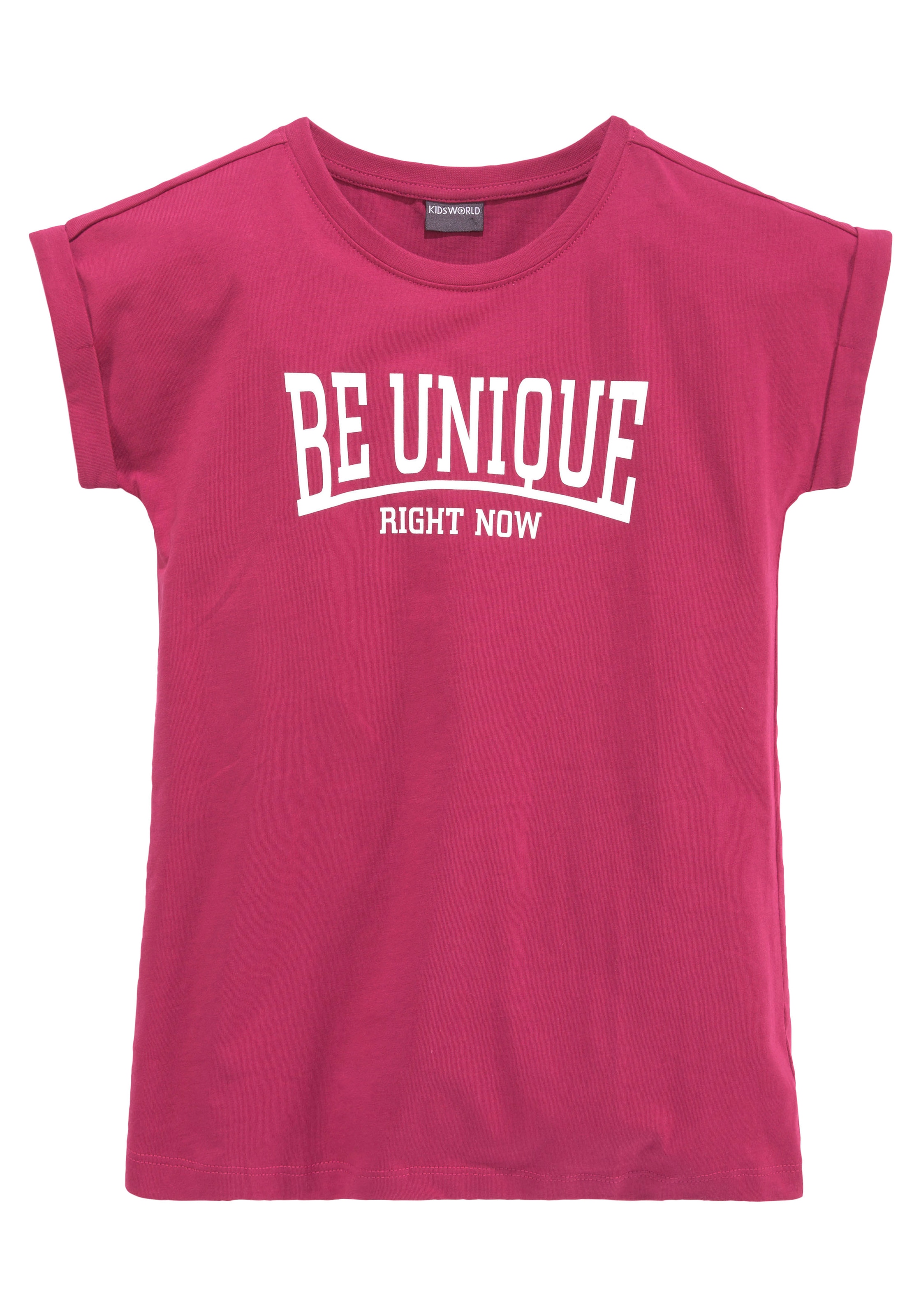 KIDSWORLD T-Shirt versandkostenfrei in auf Form unique legerer - now«, »Be right
