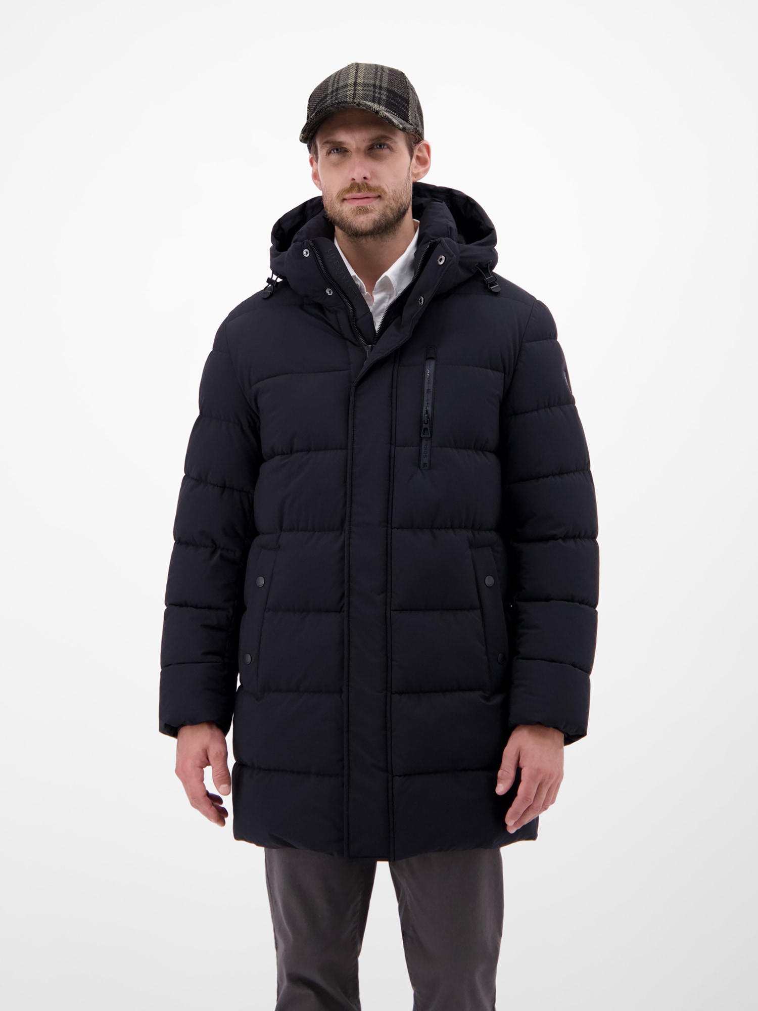 LERROS Bonnet tricoté »Karierte Basecap für Herren«