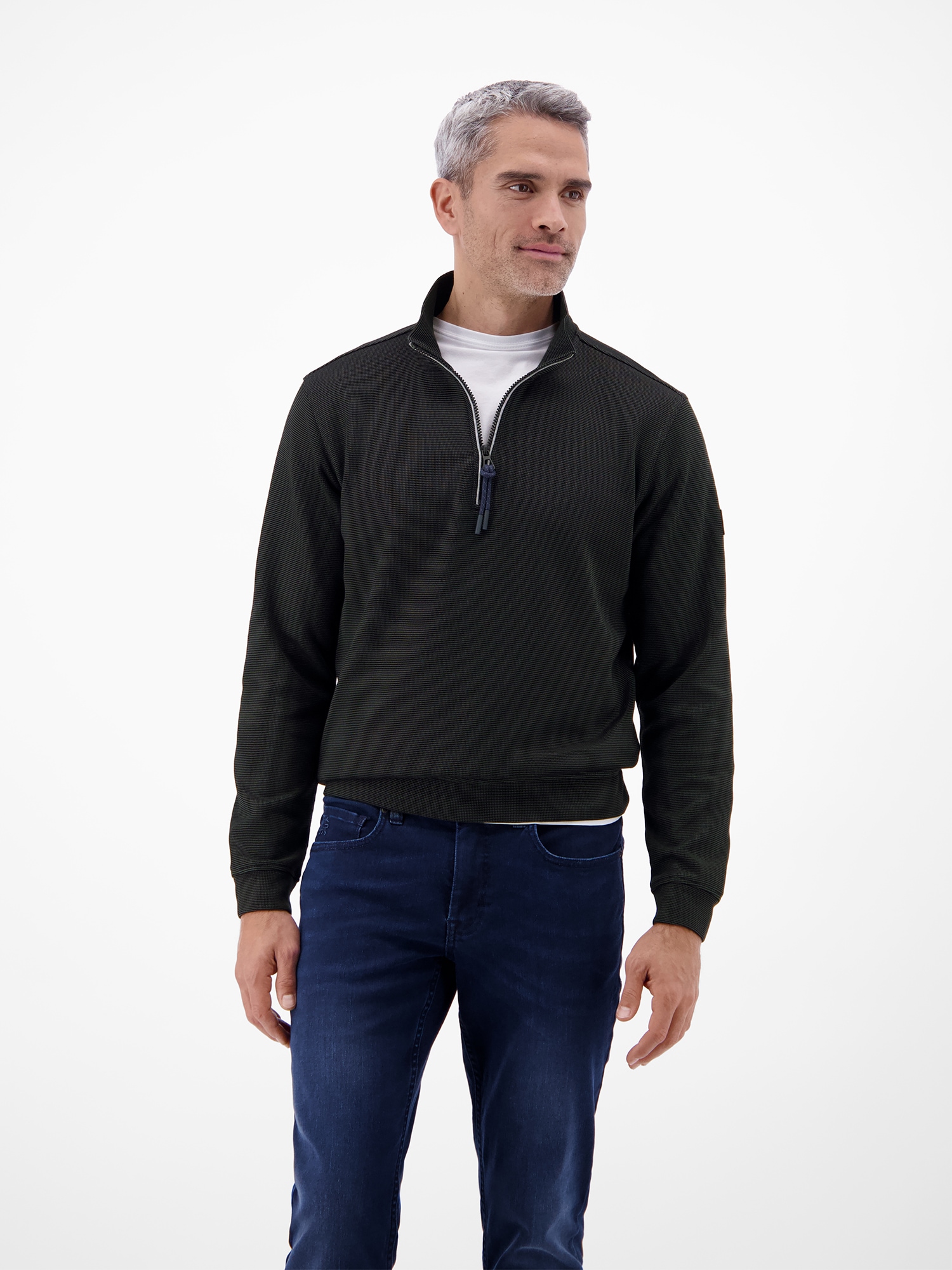 Image of LERROS Sweatshirt "Troyer in hochwertiger Sweatqualität", Hochwertige Qualität für den Alltag, Regular Fit, Einfarbig
