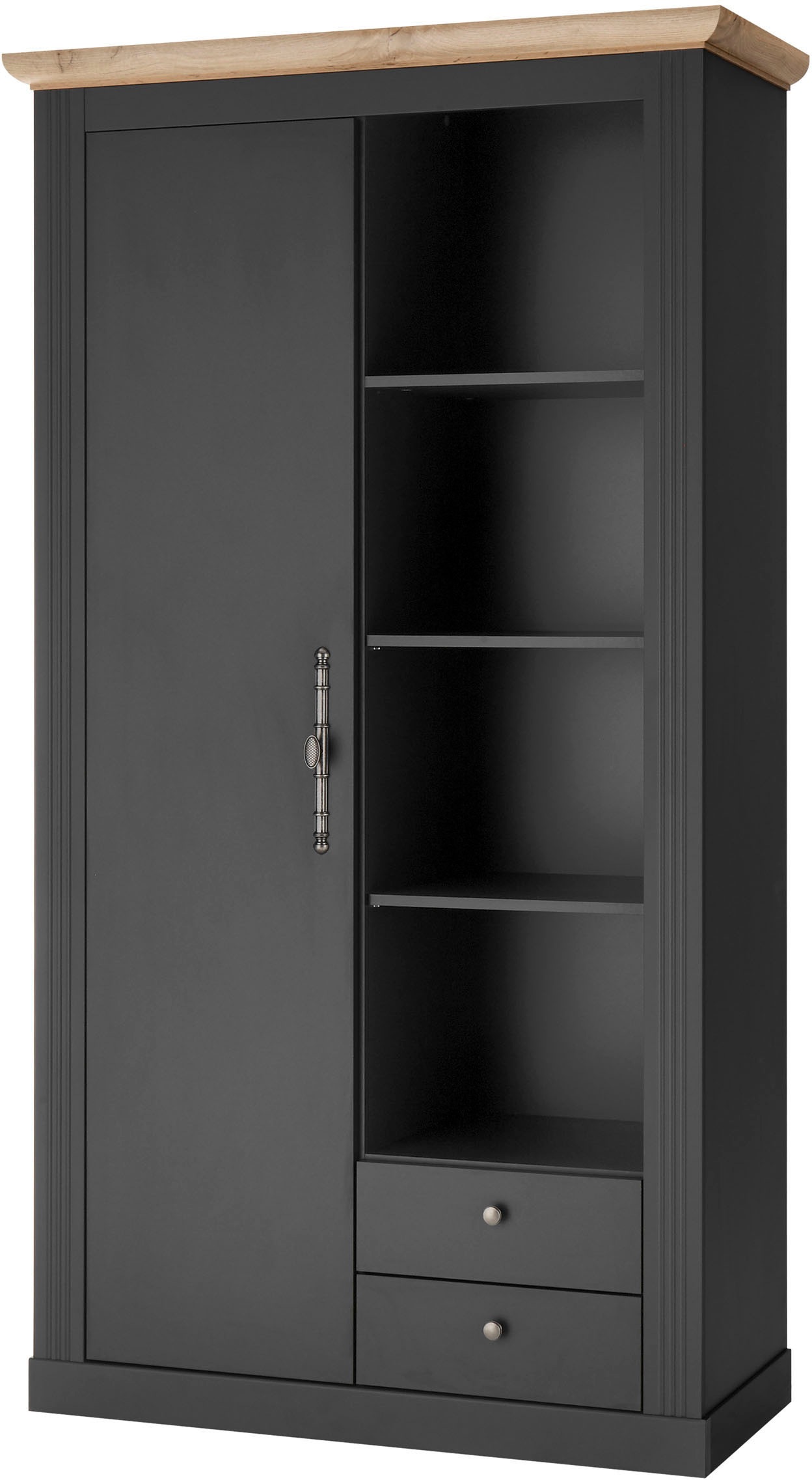 Image of GOODproduct Garderobenschrank "Westminster, Schrank im Landhausstil, Hochschrank, Schuhschrank" Metallgriffe, viel Stauraum, in 2 Farben erhältlich, 203 cm hoch
