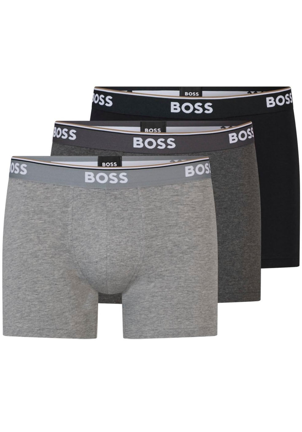 BOSS Langer Boxer »Brief 3 PACK«, mit farblich passendem Webbund