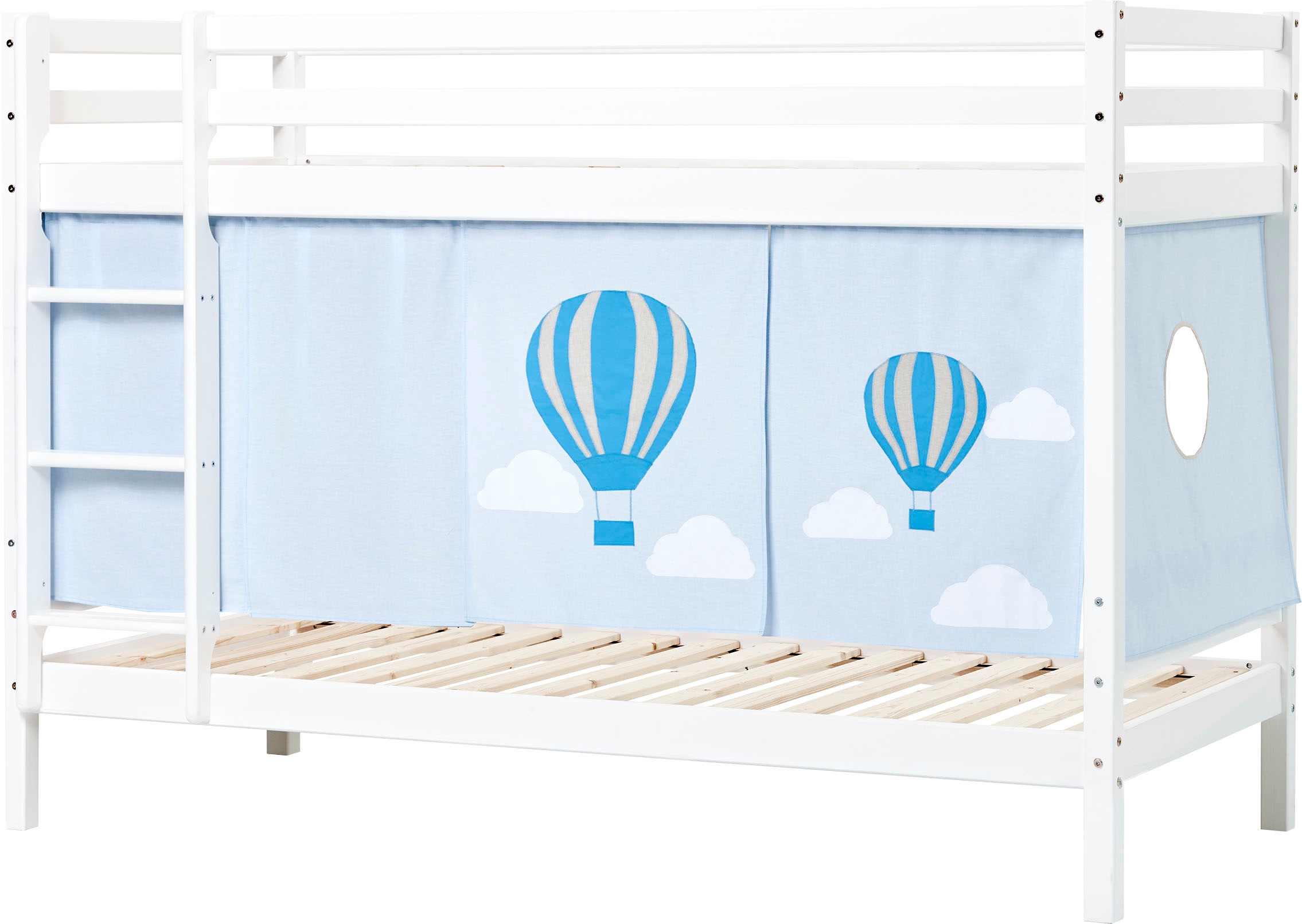 Image of Hoppekids Etagenbett »ECO Dream«, 90x200 weiss massiv m. Matratze & Vorhang bei Ackermann Versand Schweiz