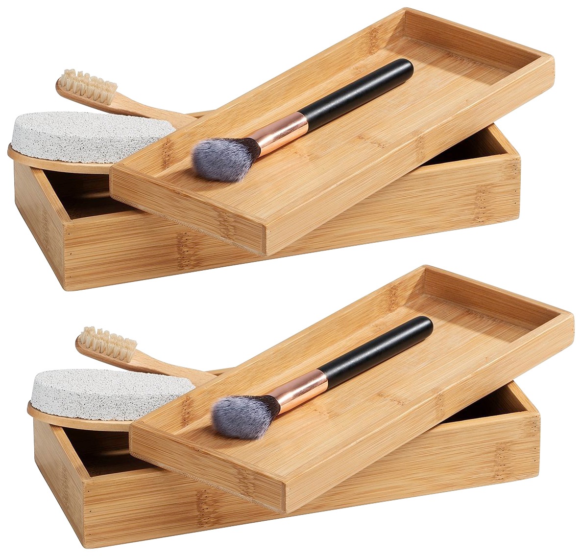 Image of WENKO Aufbewahrungsdose »Terra«, (Set, 2 St.), mit Deckel, aus Bambus bei Ackermann Versand Schweiz