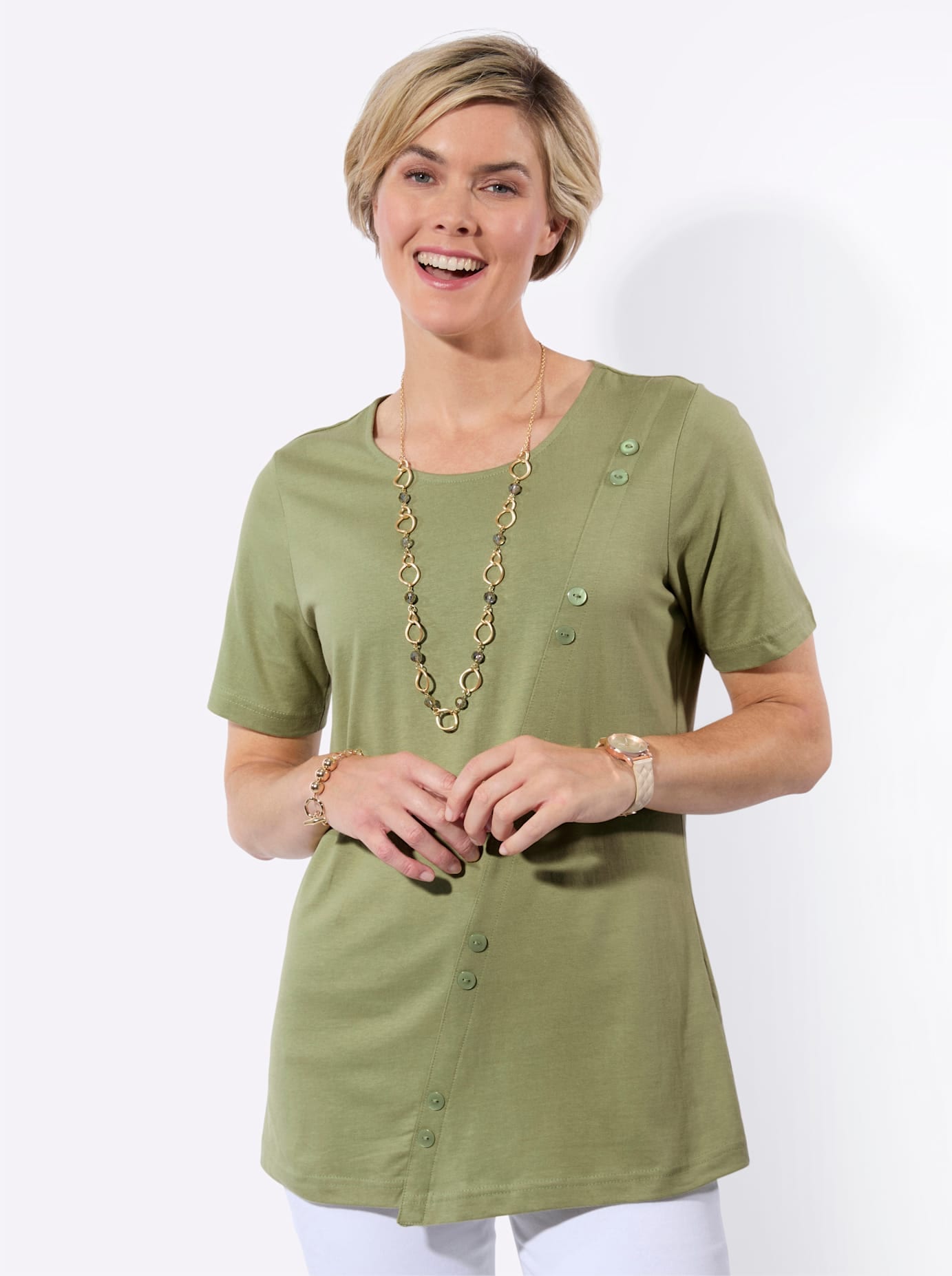 Image of Classic Basics Rundhalsshirt "Longshirt" 1 tlg.