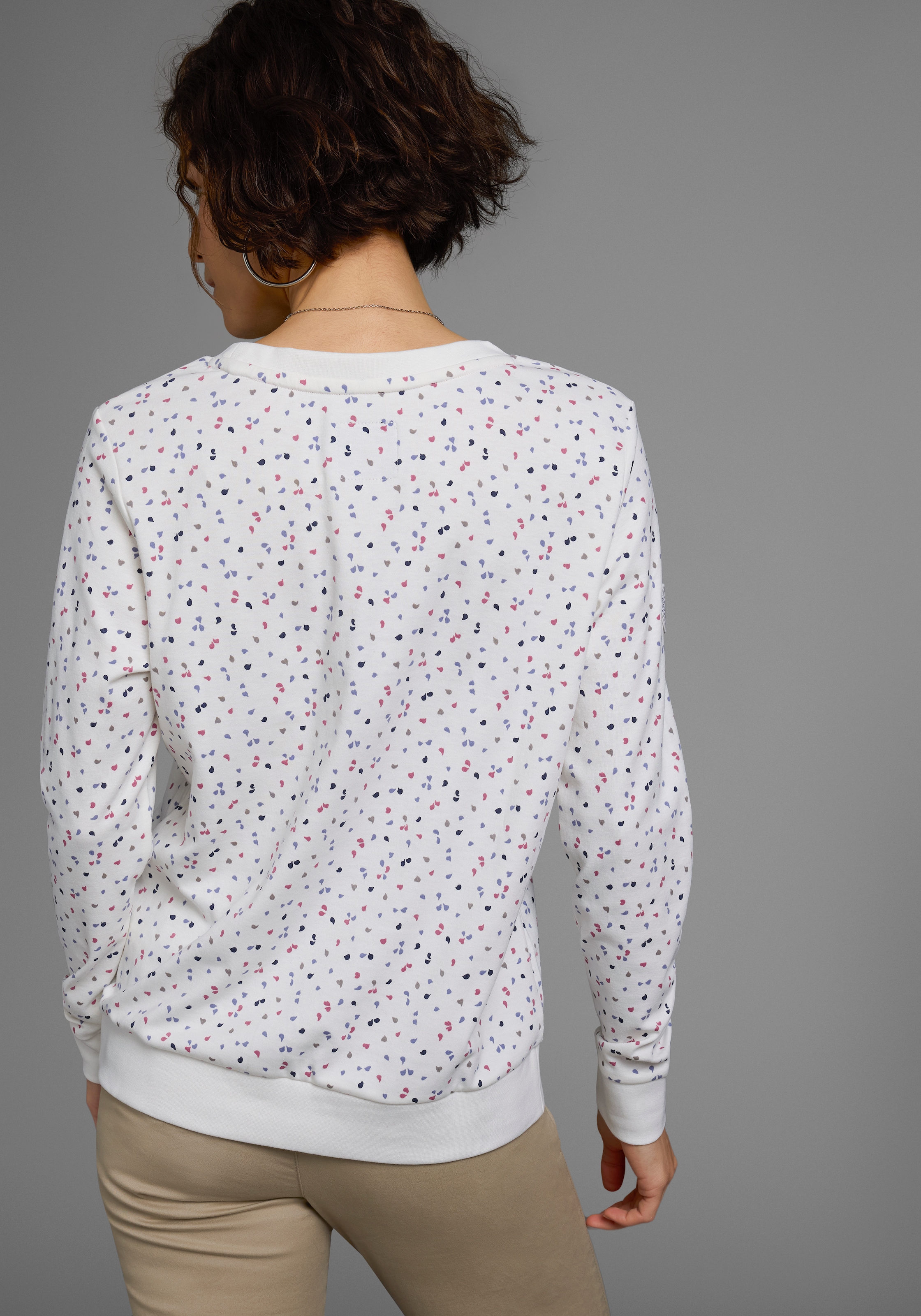 KangaROOS Sweatshirt, Langarm, bedruckt, Rundhalsausschnitt, aus Interlockmaterial