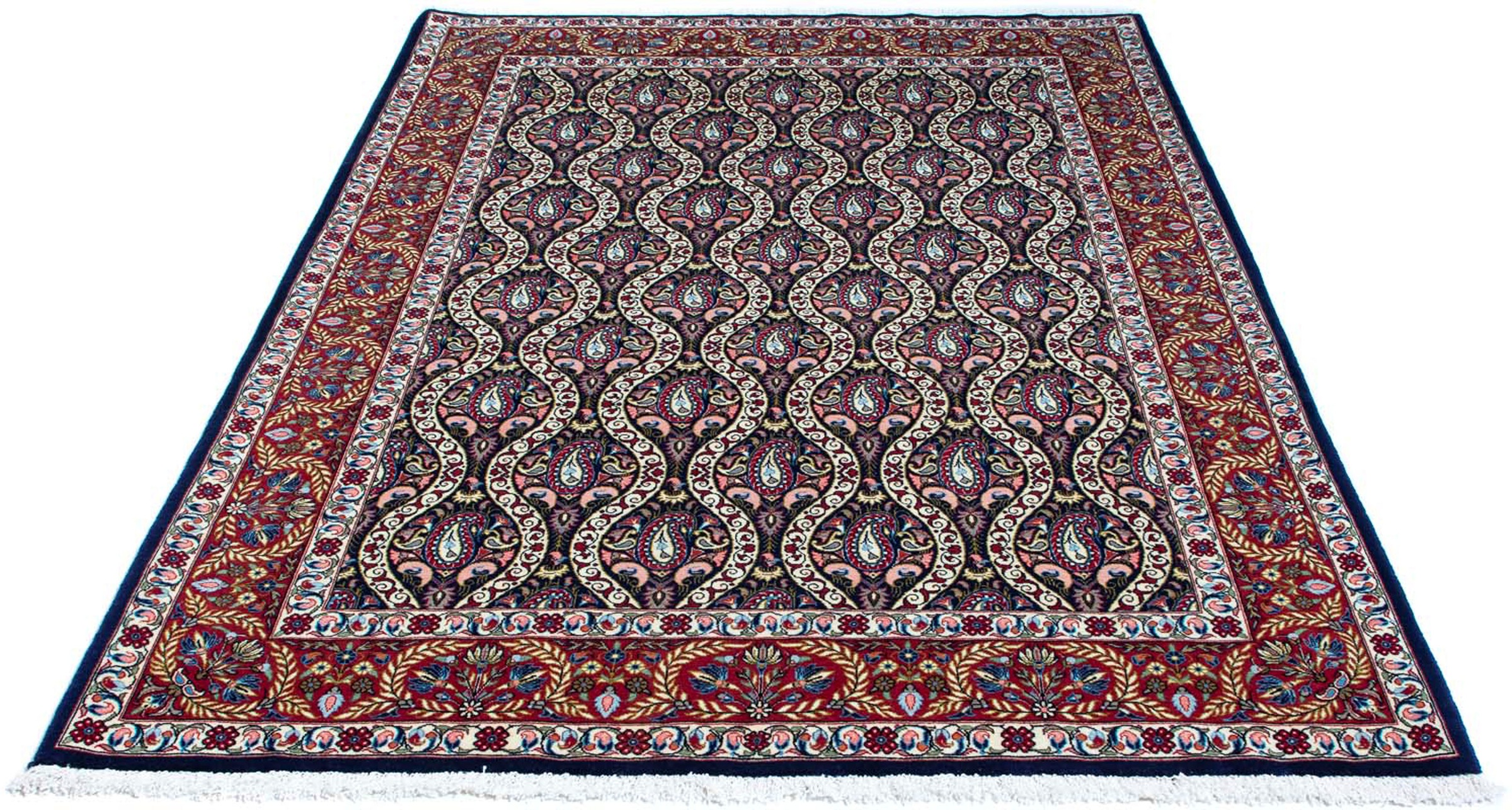 Image of morgenland Orientteppich »Perser - Classic - 202 x 140 cm - dunkelblau«, rechteckig, 10 mm Höhe, Wohnzimmer, Handgeknüpft, Einzelstück mit Zertifikat bei Ackermann Versand Schweiz