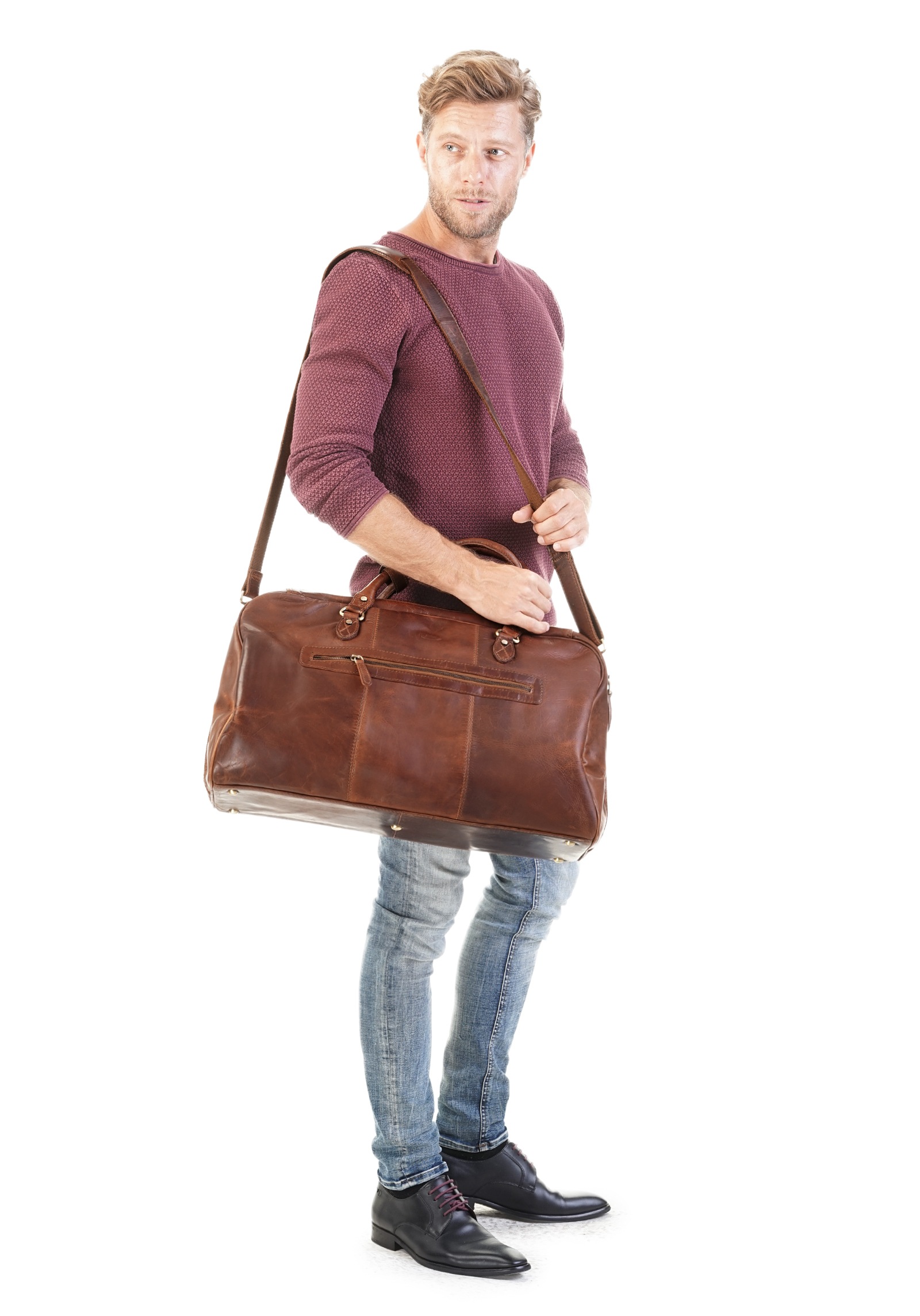 Piké Reisetasche, echt Leder