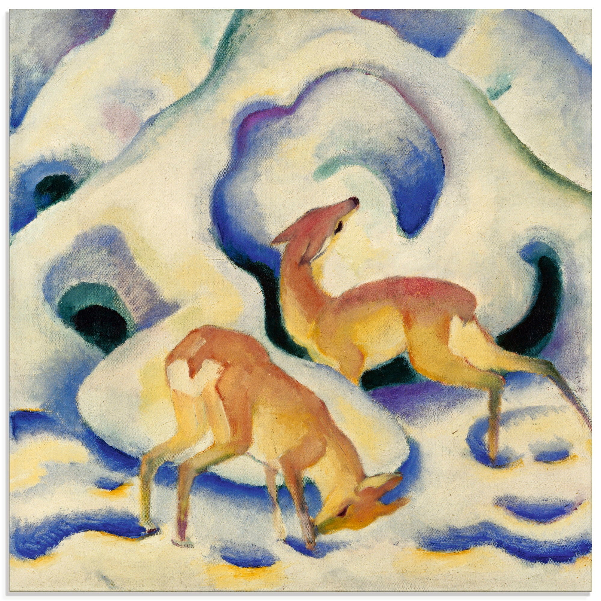 Image of Artland Glasbild »Rehe im Schnee. 1911.«, Wildtiere, (1 St.) bei Ackermann Versand Schweiz