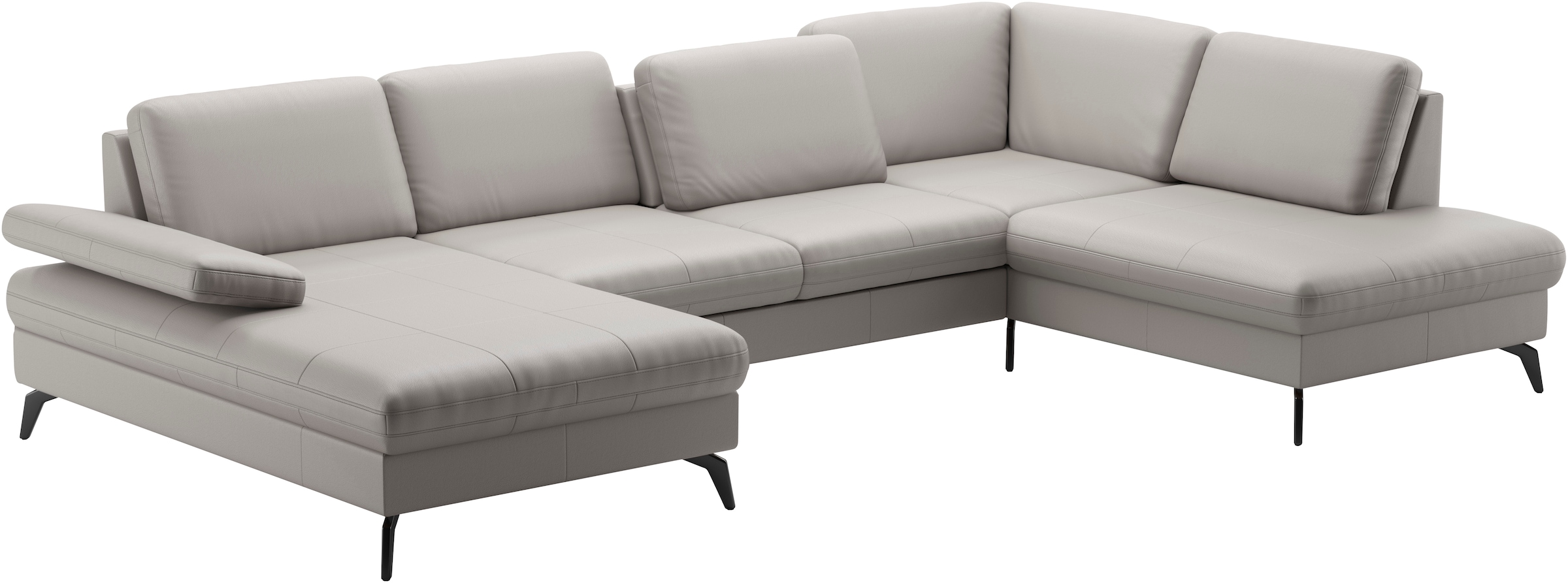 sit&more Wohnlandschaft »Morris U-Form, inkl. Sitztiefenverstellung«, wahlweise mit Armteilverstellung, Bettfunktion & Bettkasten