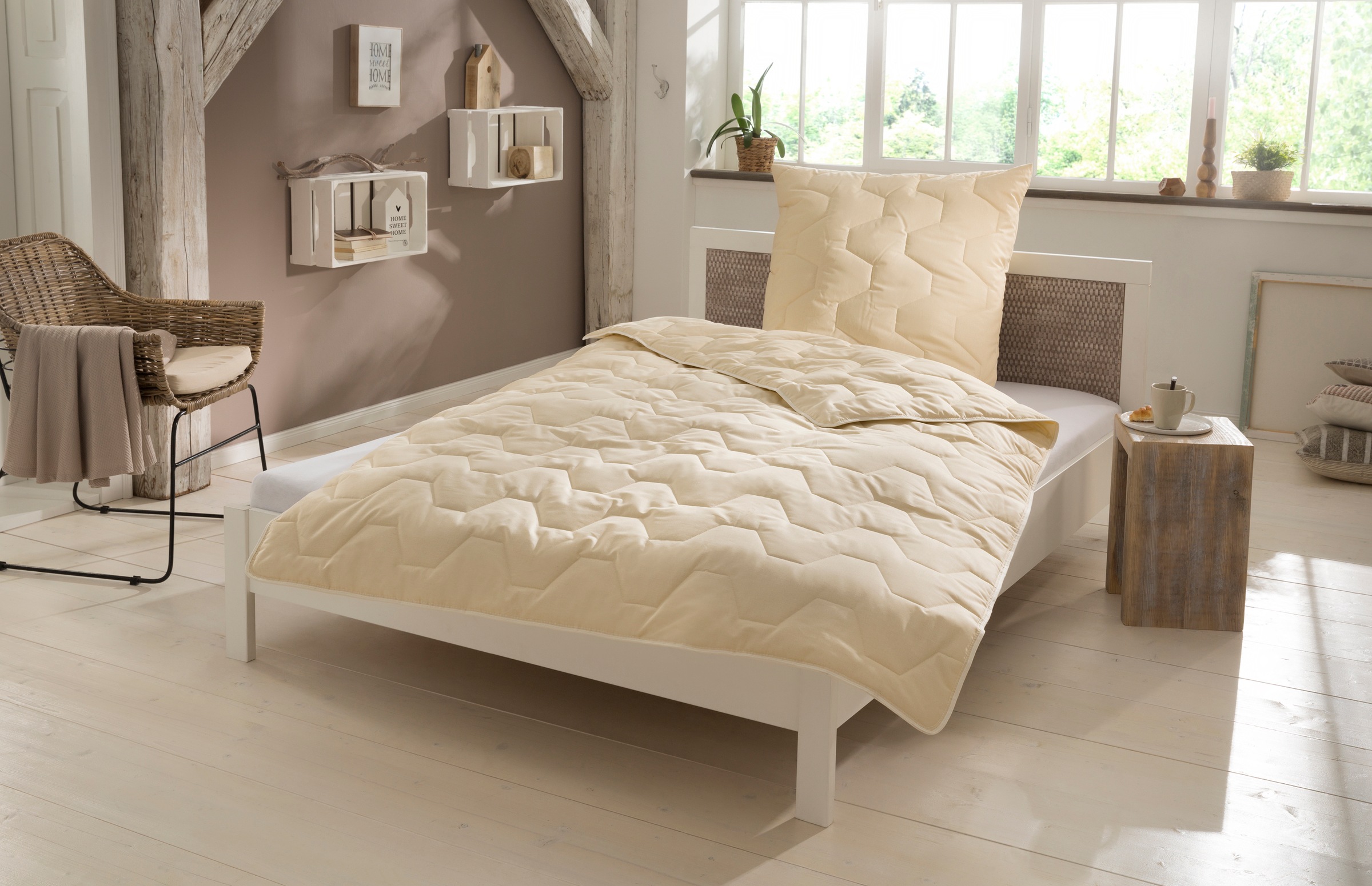 Image of GOODproduct Naturfaserbettdecke "Baumwolle 60 C, Bettdecke 100% Baumwolle 135x200" leicht Füllung 100% Baumwolle 1 Stk. tlg. Bettdecken, Sommer, Winter, 4 Jahreszeiten, Decke, Made in Germany