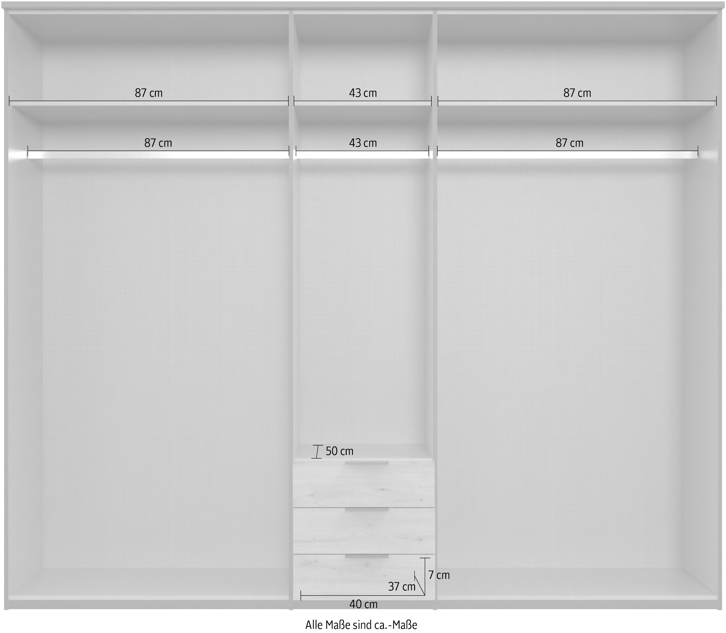 Wimex Drehtürenschrank »Toscana«, Mit attraktiven Griffscheiben in Vollholzoptik, 225 oder 270cm breit