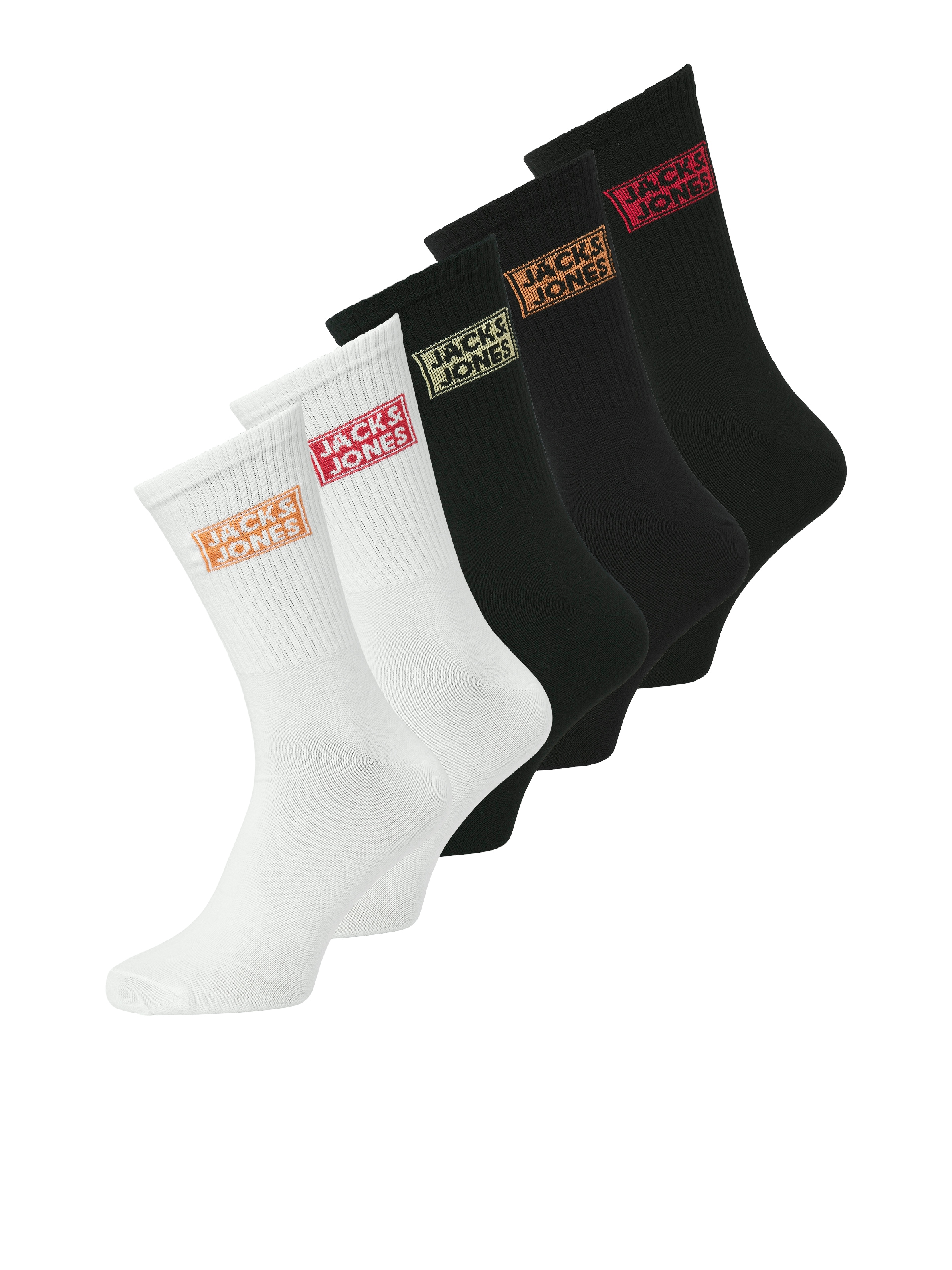 Image of Jack & Jones Freizeitsocken "JACDAZE TENNIS SOCKS 5 PACK BTW" Packung, 5 Paar tlg. Baumwollmischung