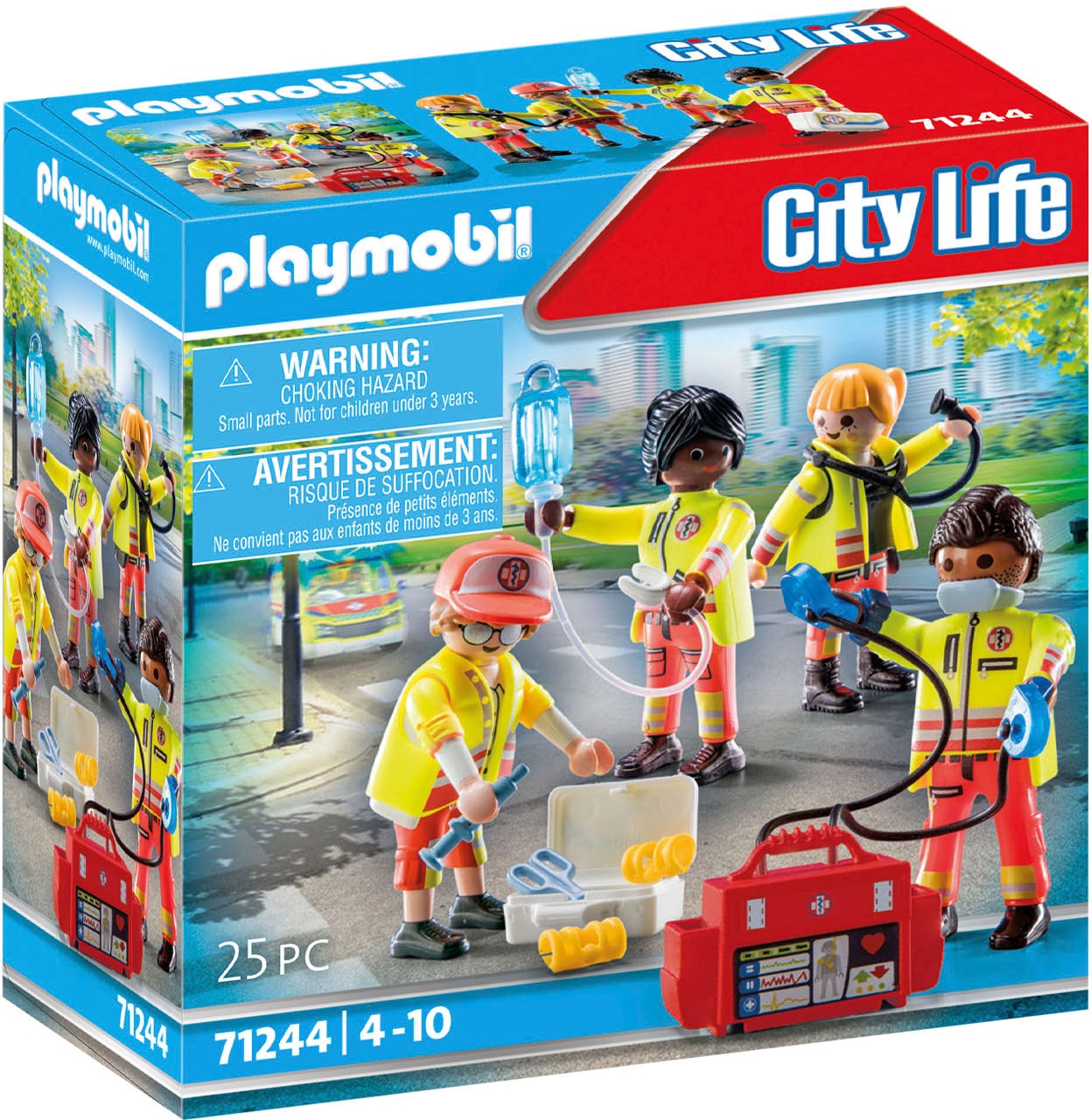 PLAYMOBIL City Life 70986 Etagenerweiterung Wohnhaus, Mit Lichteffekt,  Spielzeug für Kinder ab 4 Jahren & City Life 70987 Poolparty mit Rutsche,  Mit Lichteffekt, Spielzeug für Kinder ab 4 Jahren: : Spielzeug
