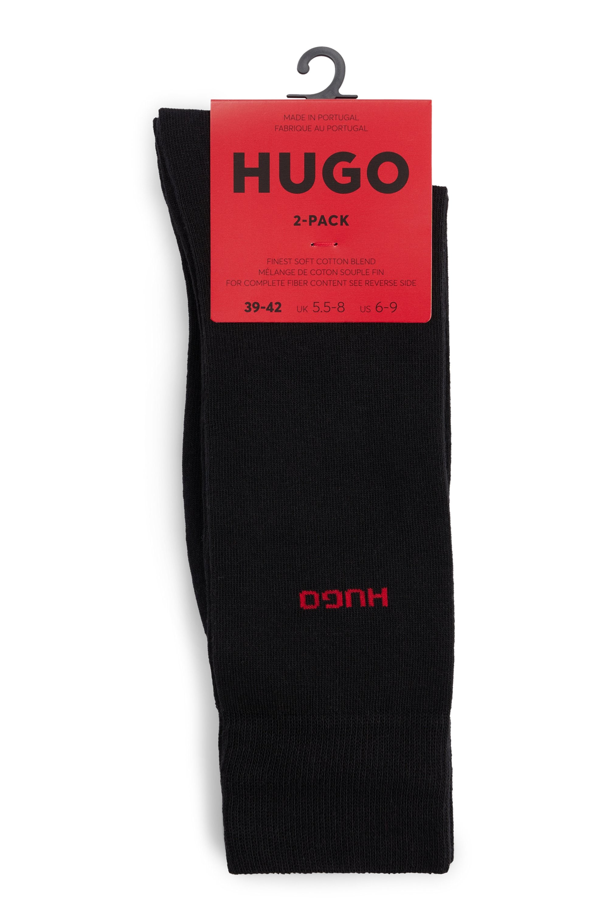 HUGO Underwear Chaussettes d'affaires »2P RS UNI CC« Packung, 2er Pack, 2 Couple tlg. mit kontrastfarbenem HUGO Logo-Schriftzug