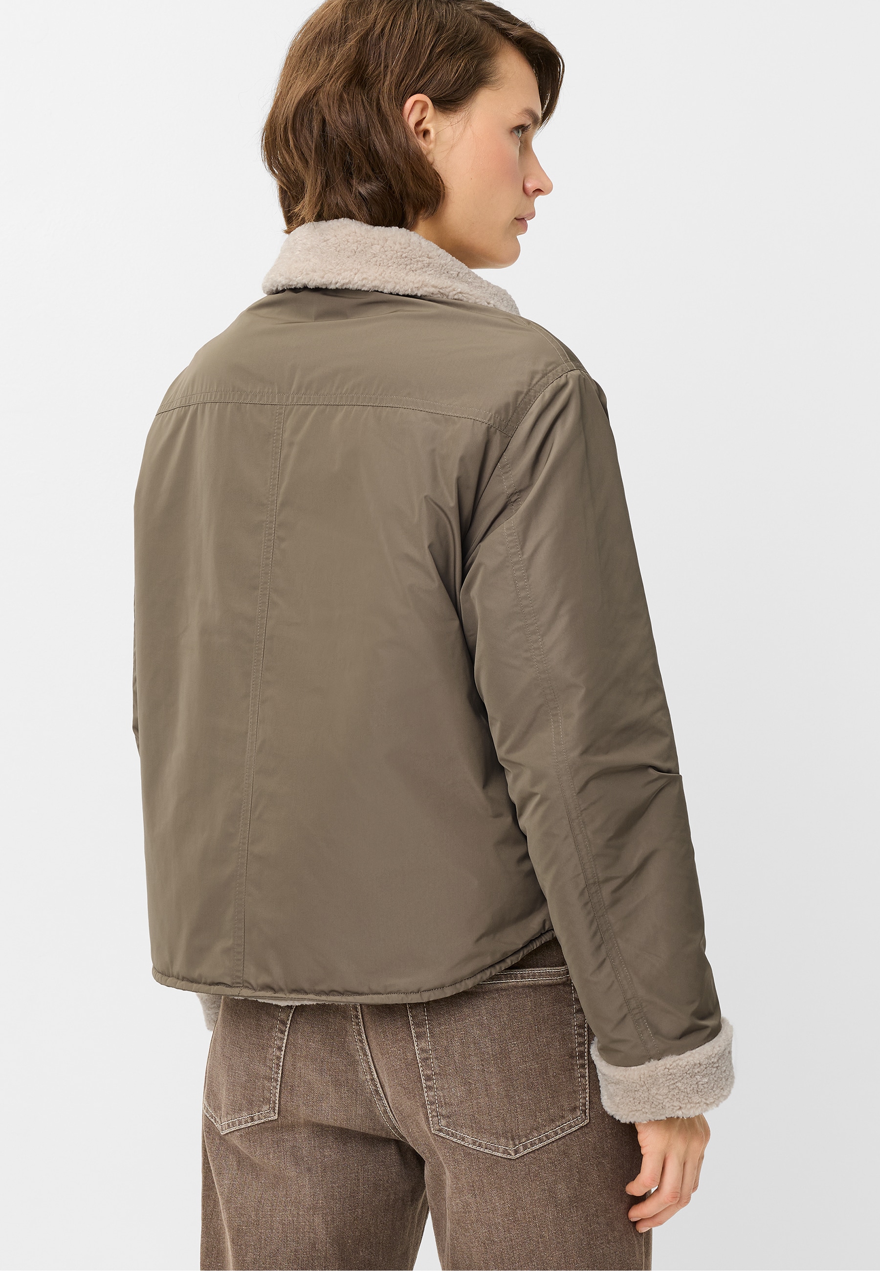 Fuchs Schmitt Wendejacke Stehkragen, Teddyplüsch, Regular Fit