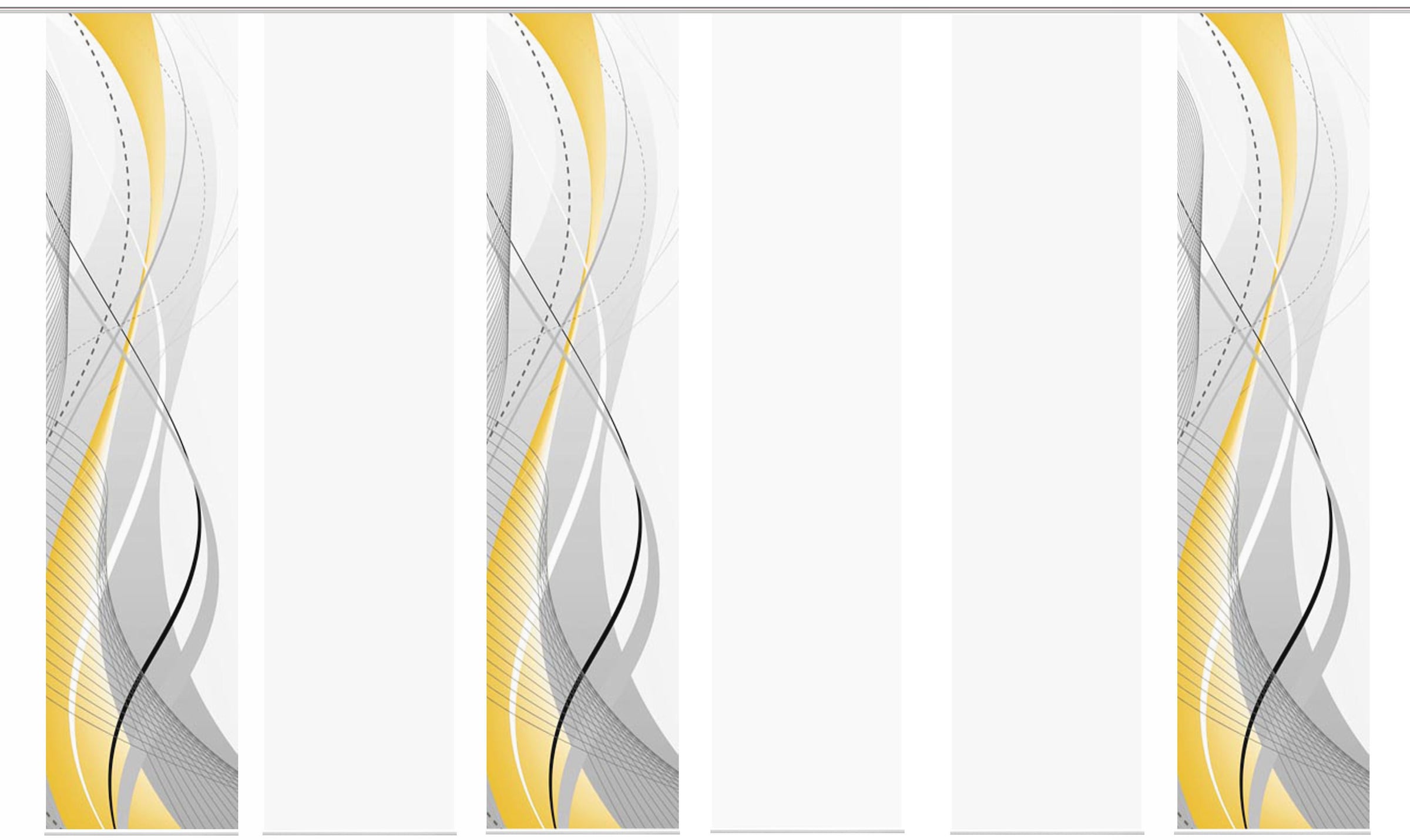 HOME WOHNIDEEN Rideau coulissant »CARLISLE 6ER SET« Support de panneau 6 cuis tlg. Hxl : 245x60