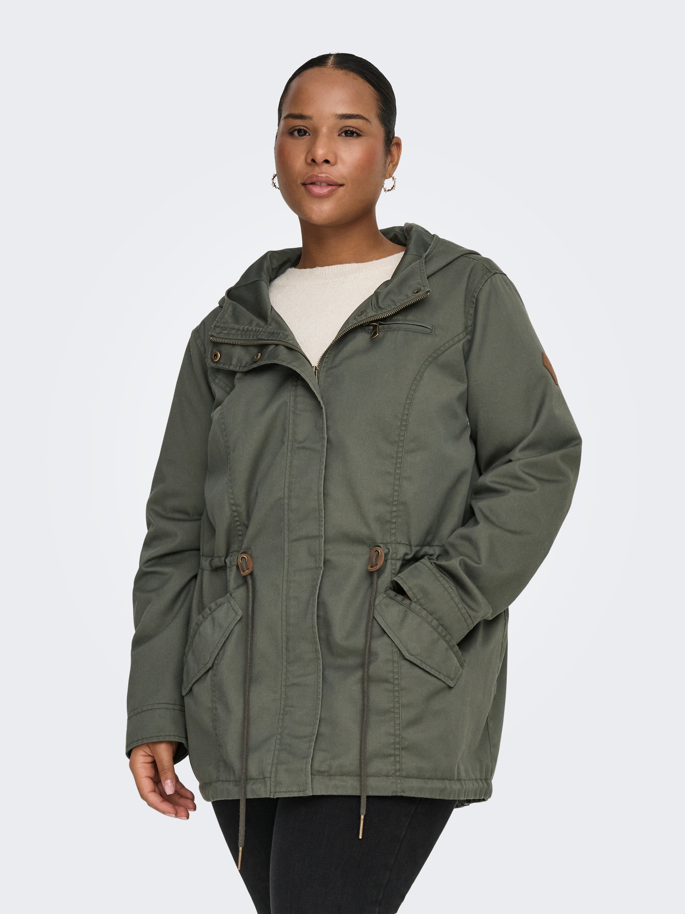 ONLY CARMAKOMA Parka »CARLORCA SPRING CANVAS PARKA OTW NOOS« mit Kapuze