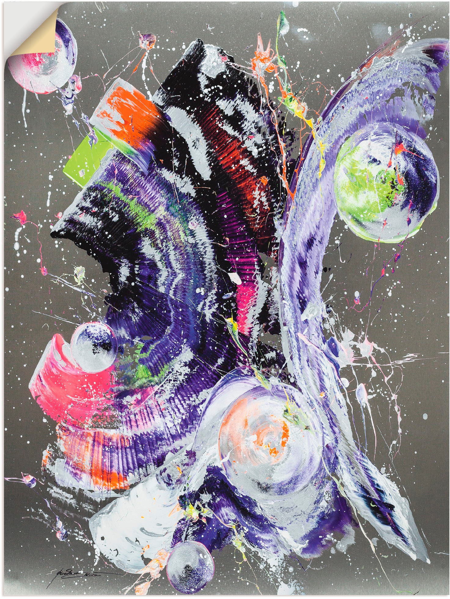 Image of Artland Wandbild »Abstraktion XXIII«, Muster, (1 St.), in vielen Grössen & Produktarten - Alubild / Outdoorbild für den Aussenbereich, Leinwandbild, Poster, Wandaufkleber / Wandtattoo auch für Badezimmer geeignet bei Ackermann Versand Schweiz