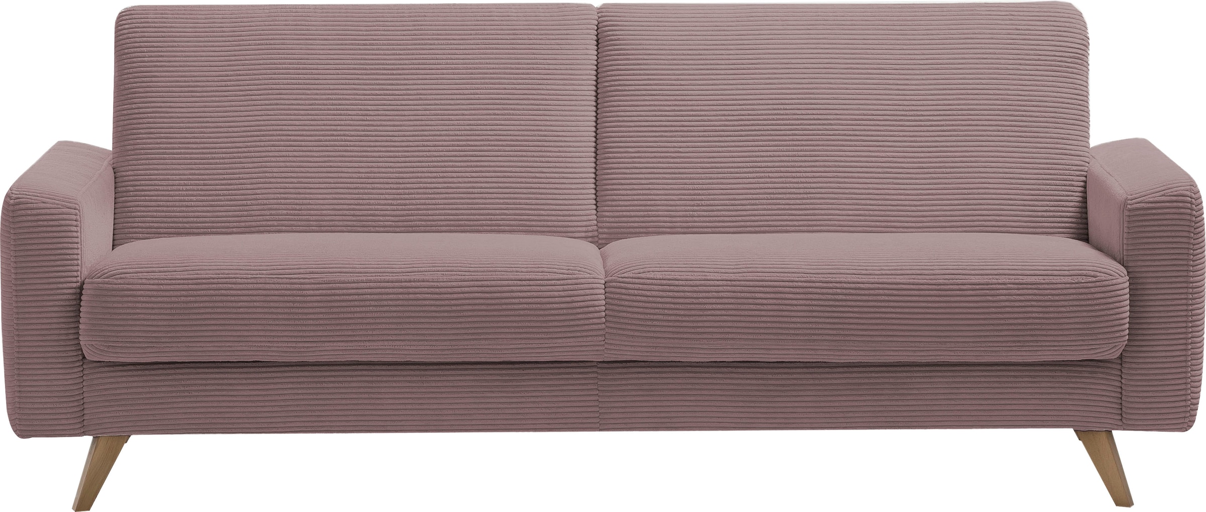 Image of exxpo - sofa fashion 3-Sitzer "Samso, elegant und bequem, aktueller Cord Bezug, Kippcouch" hochwertige Verarbeitung, Schlafsofa inkl. Bettfunktion und Bettkasten