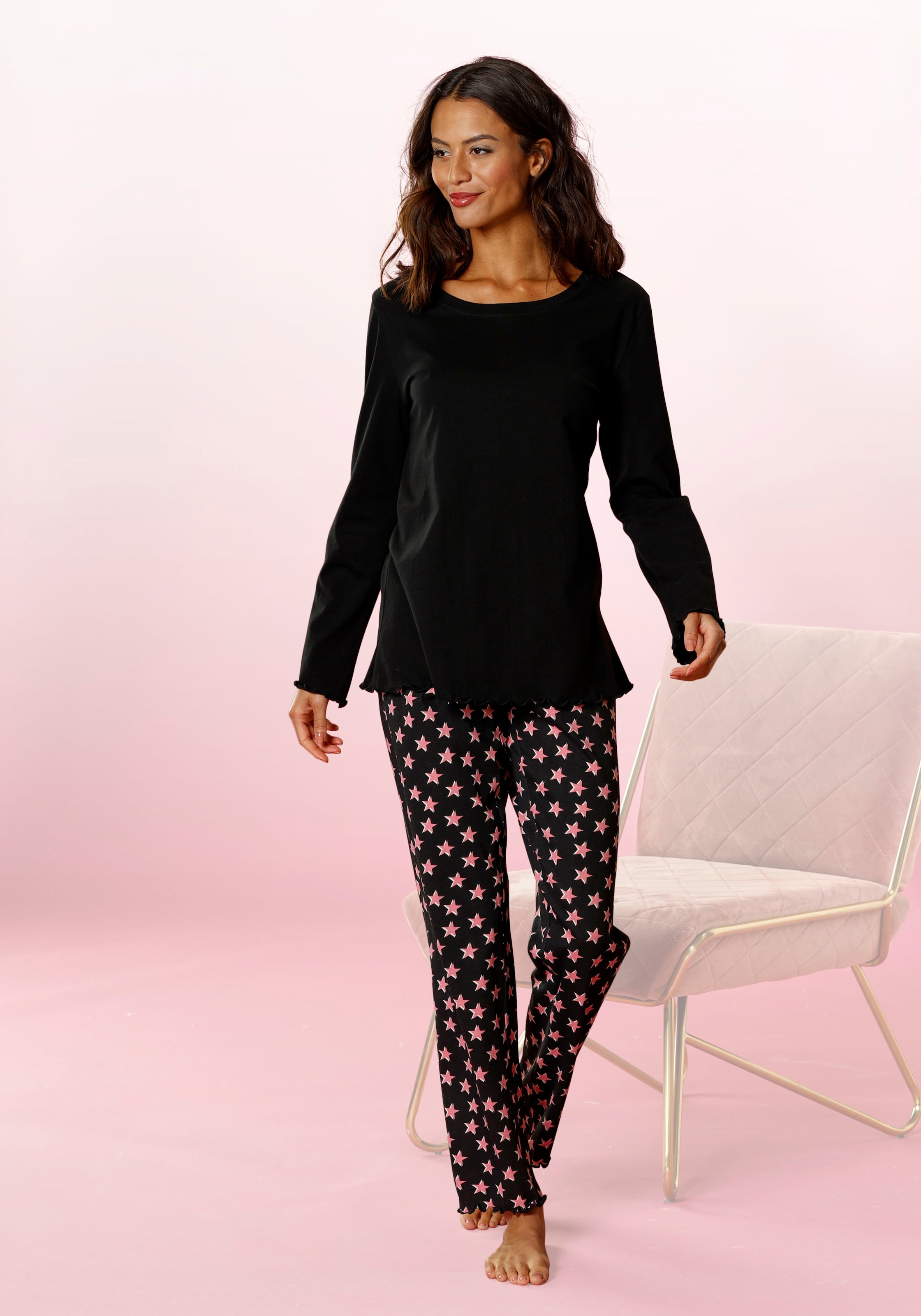 Image of Vivance Dreams Pyjama Set, 2 tlg. mit Sternchen-Druck