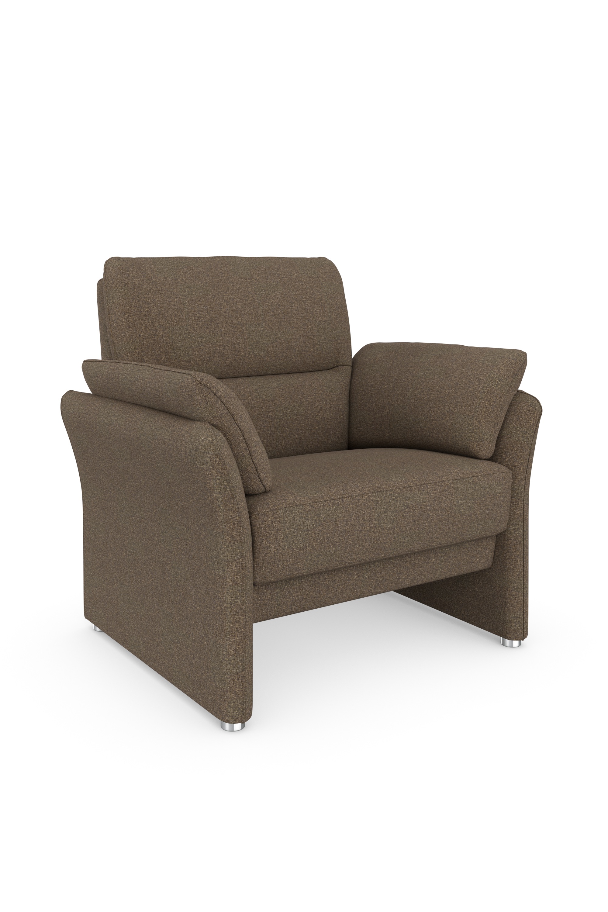 DOMO collection Sessel »Pina elegant und zeitloser Clubsessel, bequemer Cocktailsessel« Hoher Sitzkomfort, Feinstruktur, stone