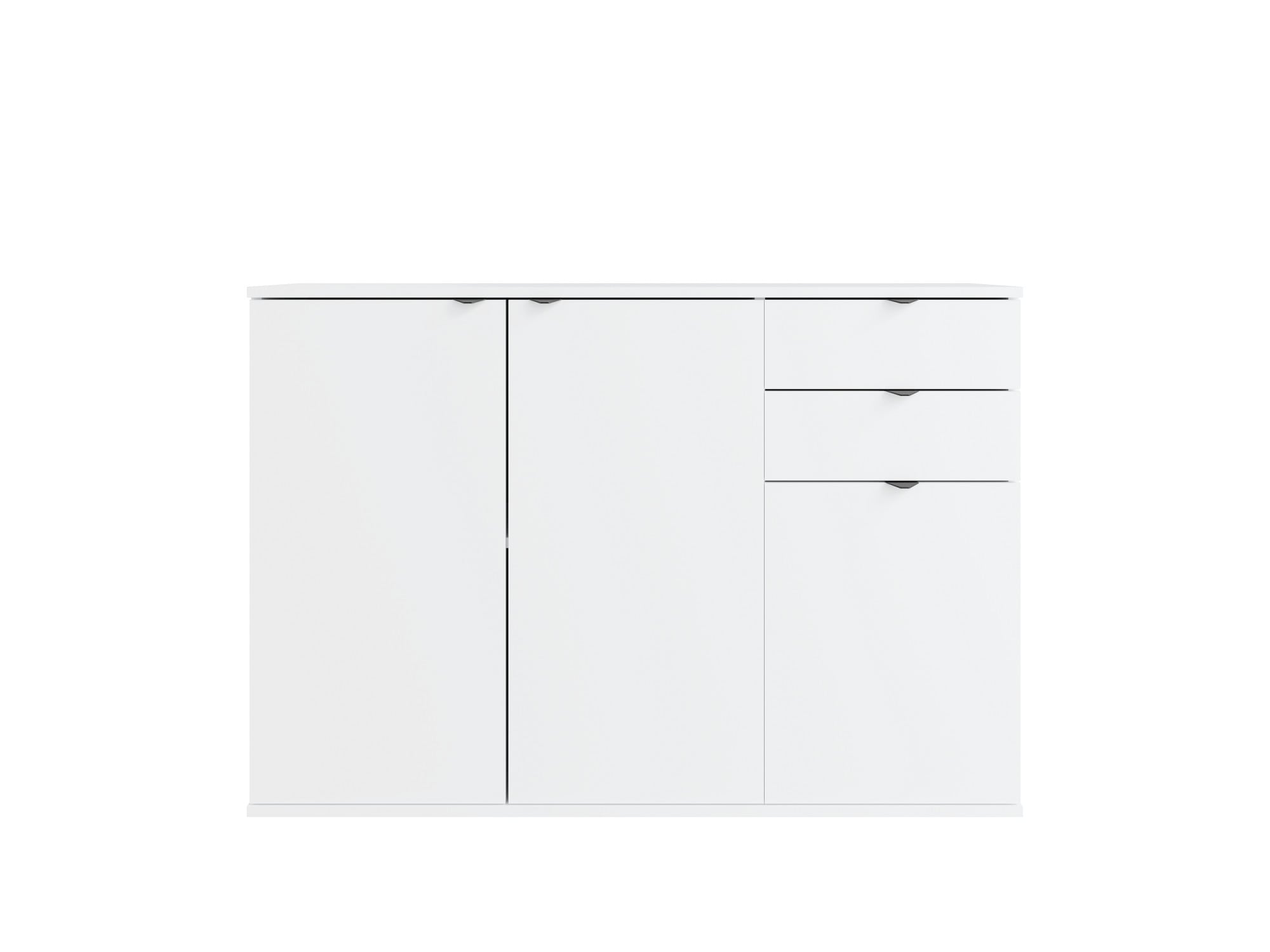 GOODproduct Kommode »THALIAANA Sideboard mit 3 Türen und 2 Schubladen, Breite 120 cm« Schrank in 3 Farben erhältlich, schwarze Metallgriffe, viel Stauraum