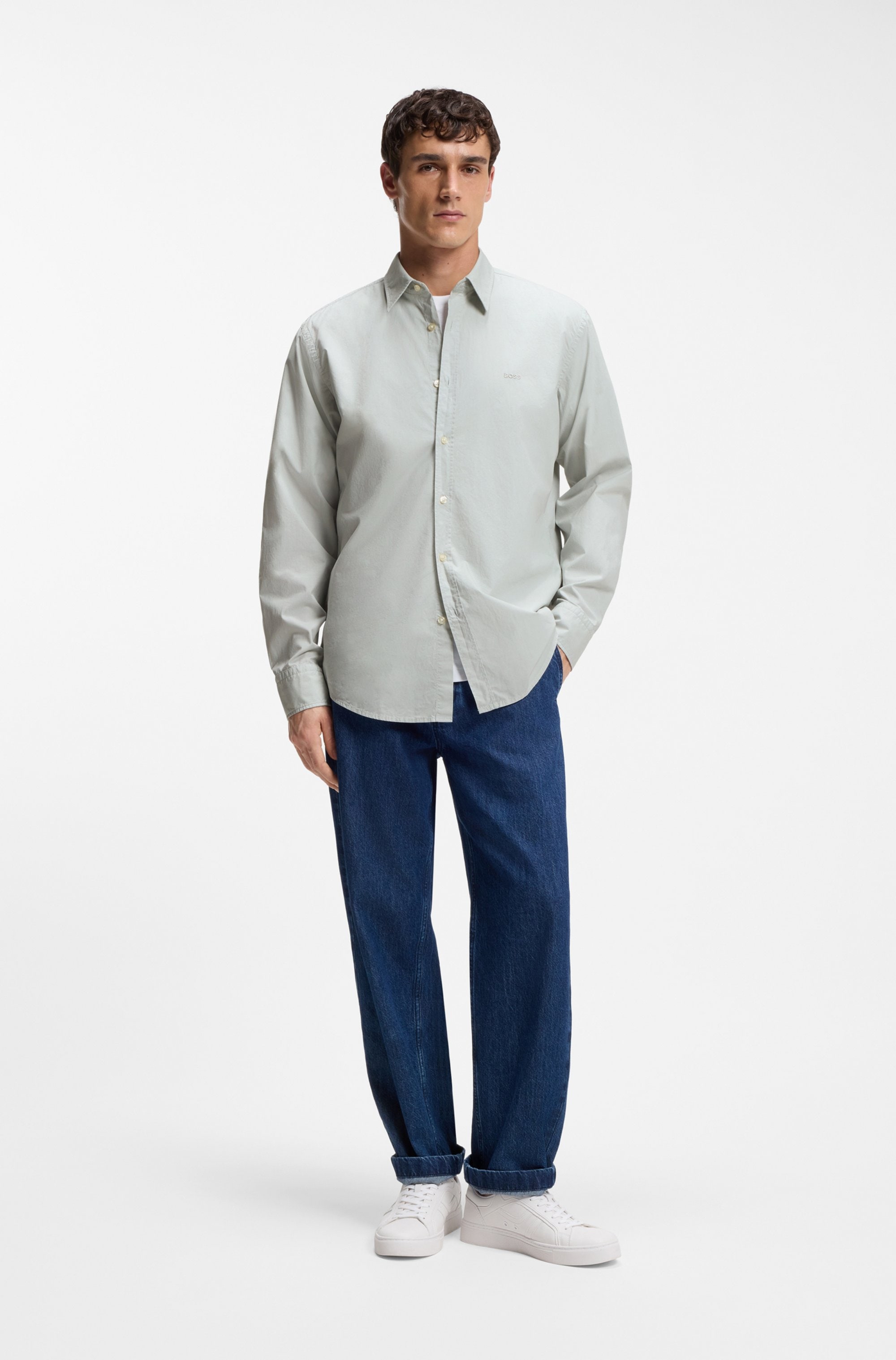 BOSS ORANGE Chemise à manches longues »Relegant« mit BOSS Stickerei