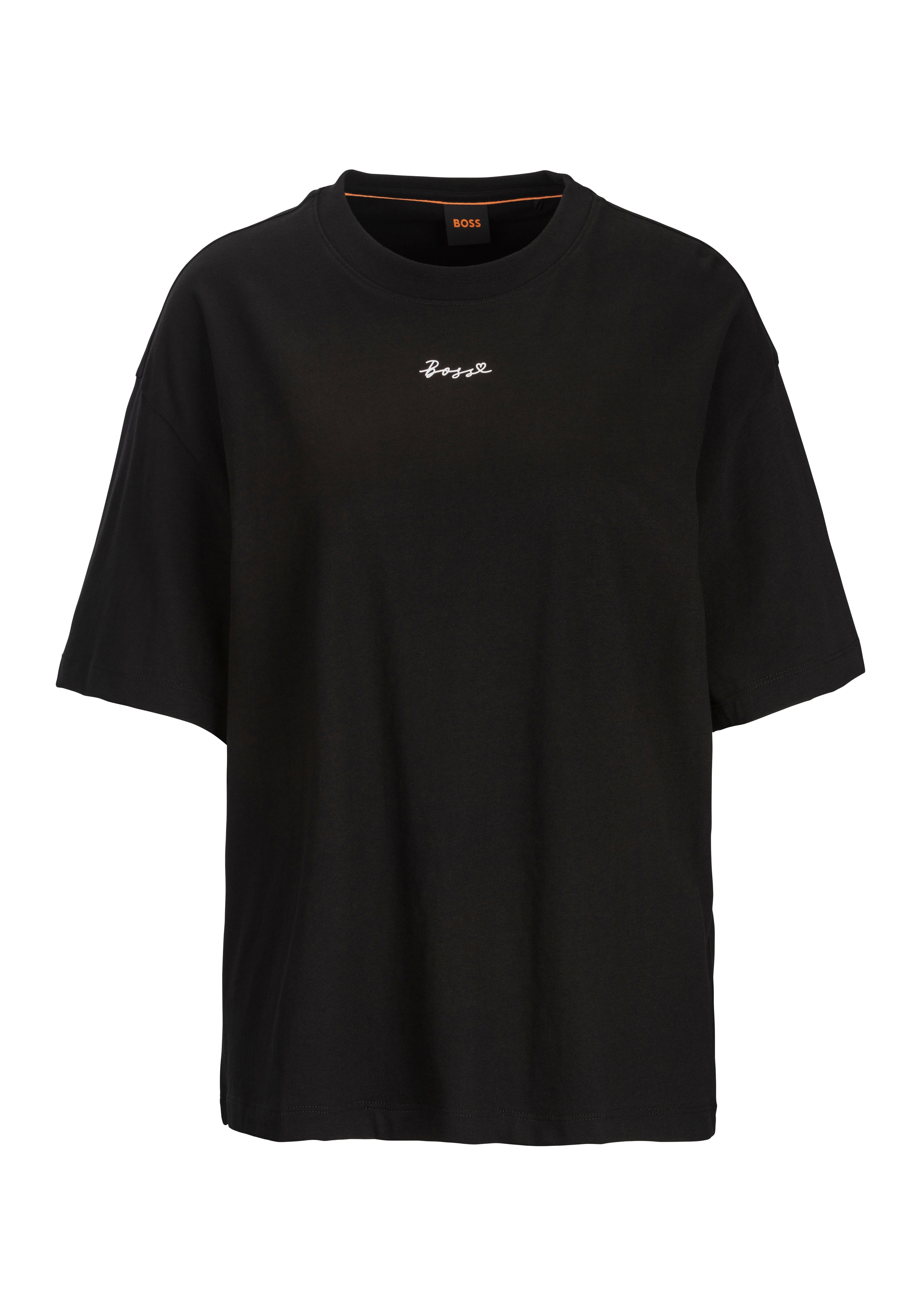 BOSS ORANGE T-Shirt »C_Eboyfriend Premium Damenmode«, mit grossem BOSS Logodruck-BOSS ORANGE 1