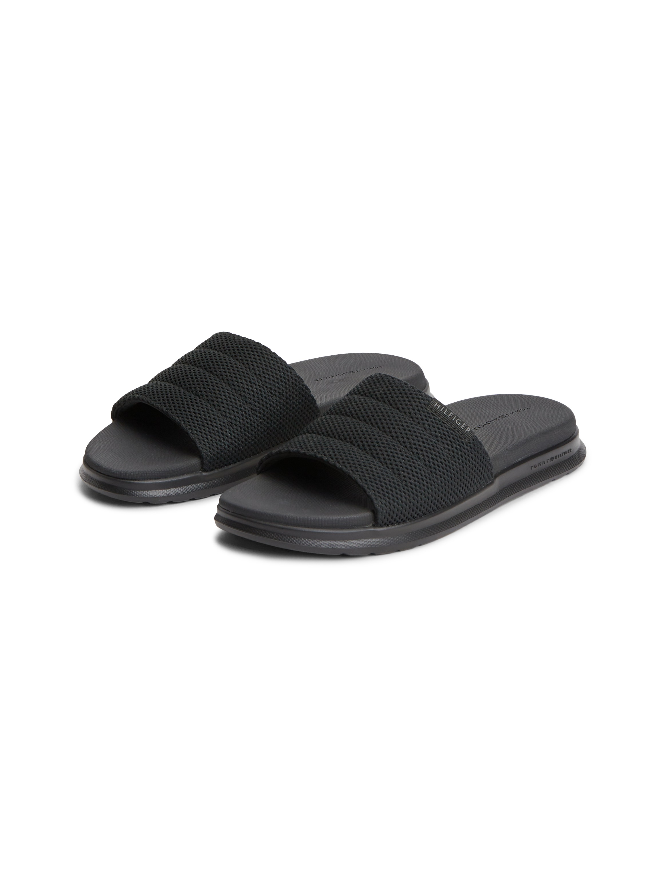 Image of Tommy Hilfiger Pantolette "DUAL DENSITY TEXTILE POOL SLIDE" Sommerschuh, Poolslides mit modischer Ziersteppung