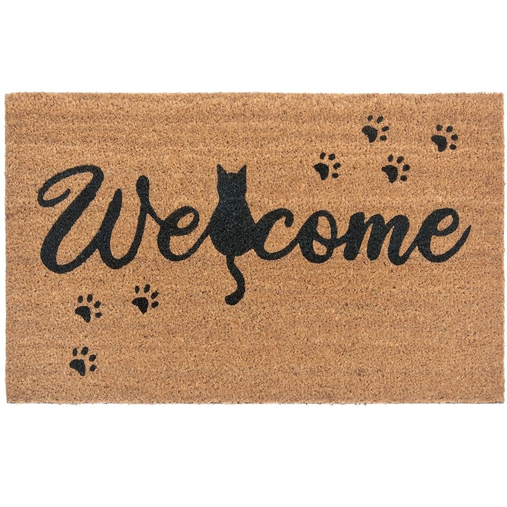 HANSE Home Fussmatte »Mix Mats Kokos Cat Paws Welcome«, rechteckig