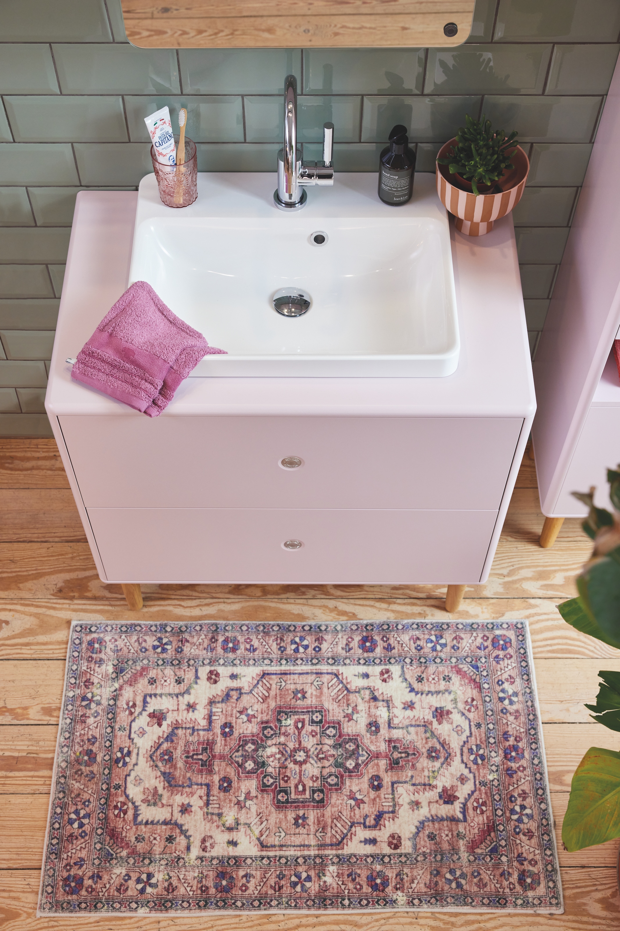 TOM TAILOR HOME Tapis de bain »Oriental Bath FOUR« Höhe 7 mm revêtement antidérapant Badteppich, Orient-Optik, Vintage Design, waschbar