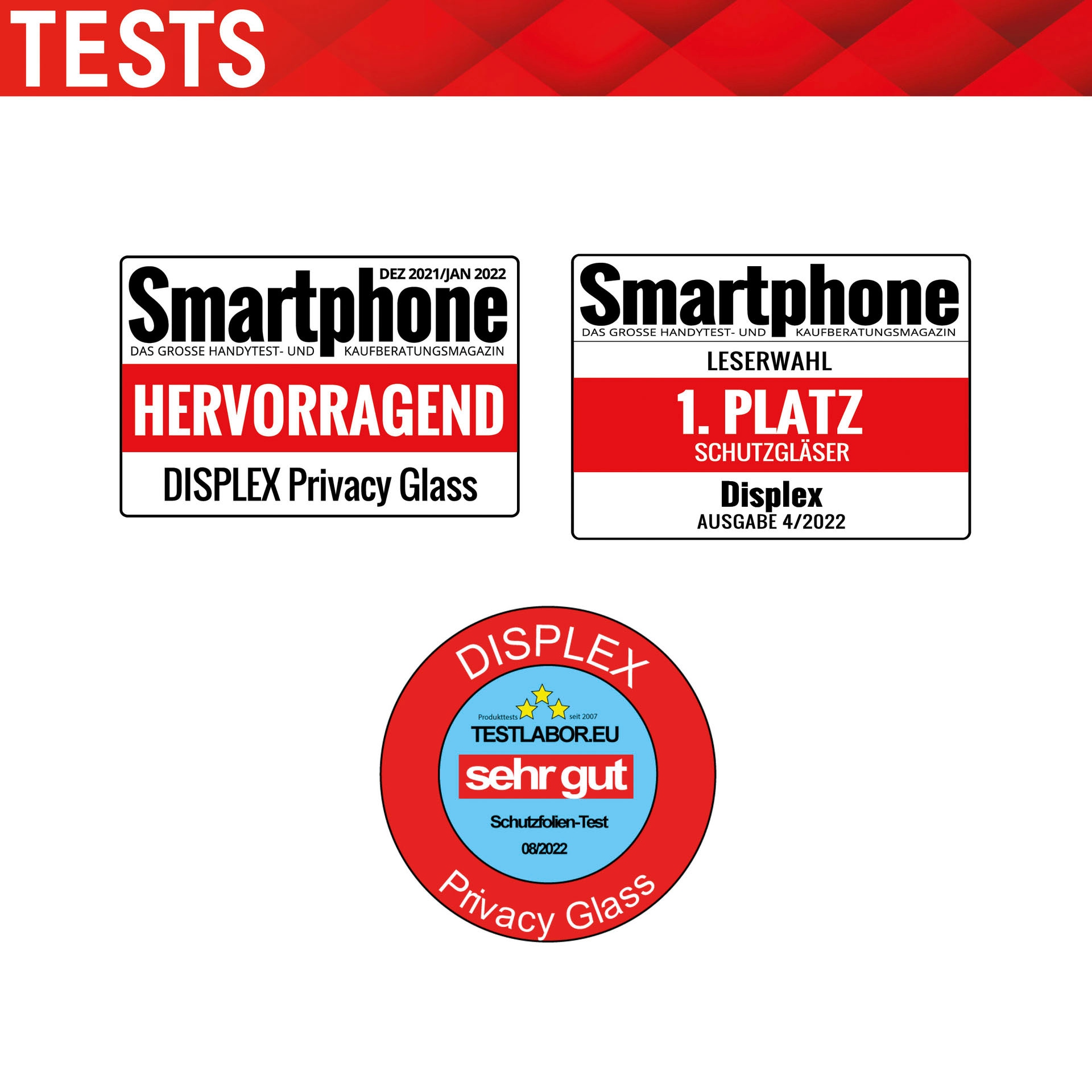 Displex Displayschutzglas »Privacy Glass FC - iPhone 14«, für Apple iPhone 13/13 Pro-Apple iPhone 14-Apple iPhone 16e