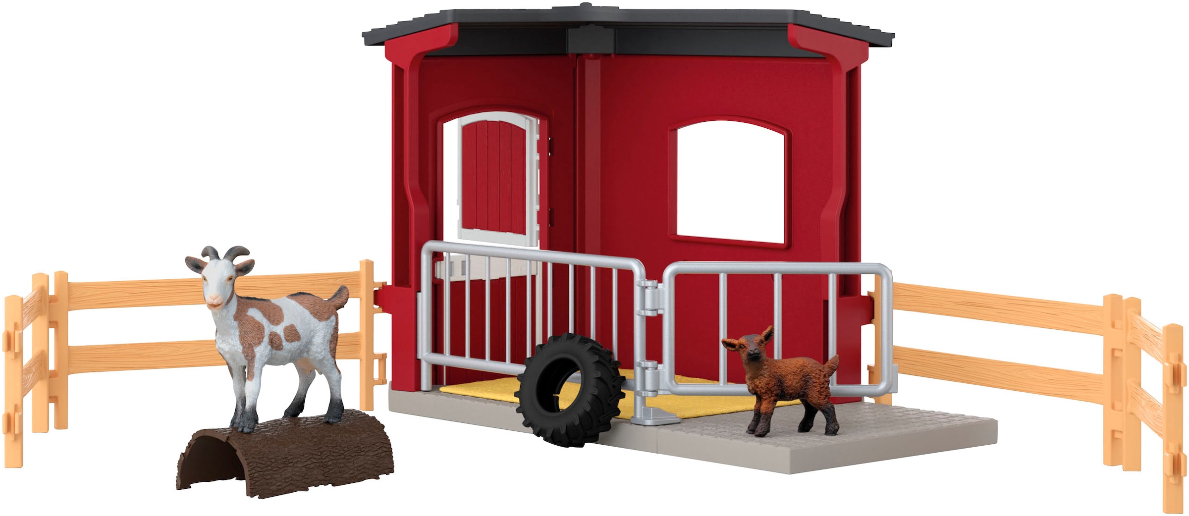 Schleich® Monde de jeu »FARM WORLD, Ziegenstall  (42726)«