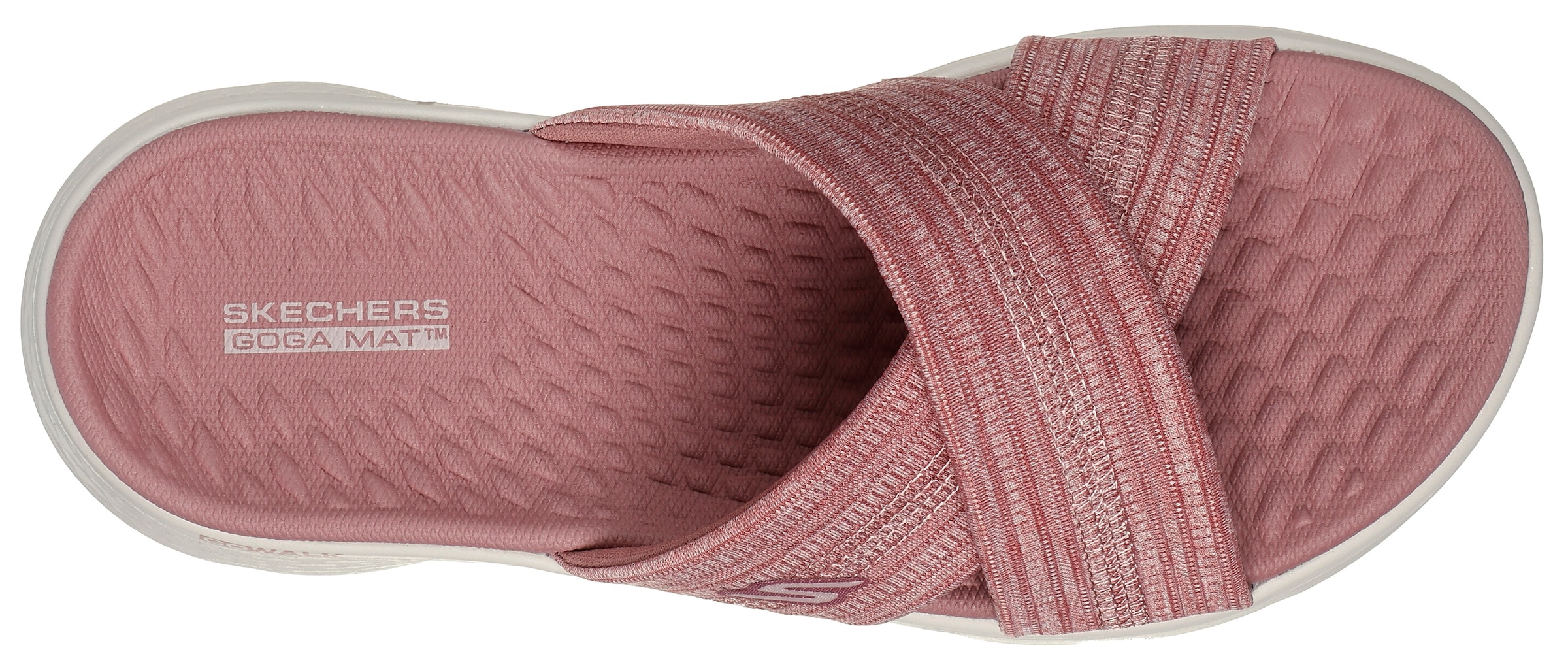 Skechers Pantolette »GO WALK FLEX SANDAL-BUTTERFLY BLISS«, Keilabsatz, Sommerschuh, Schlappen mit Goga Mat Footbed