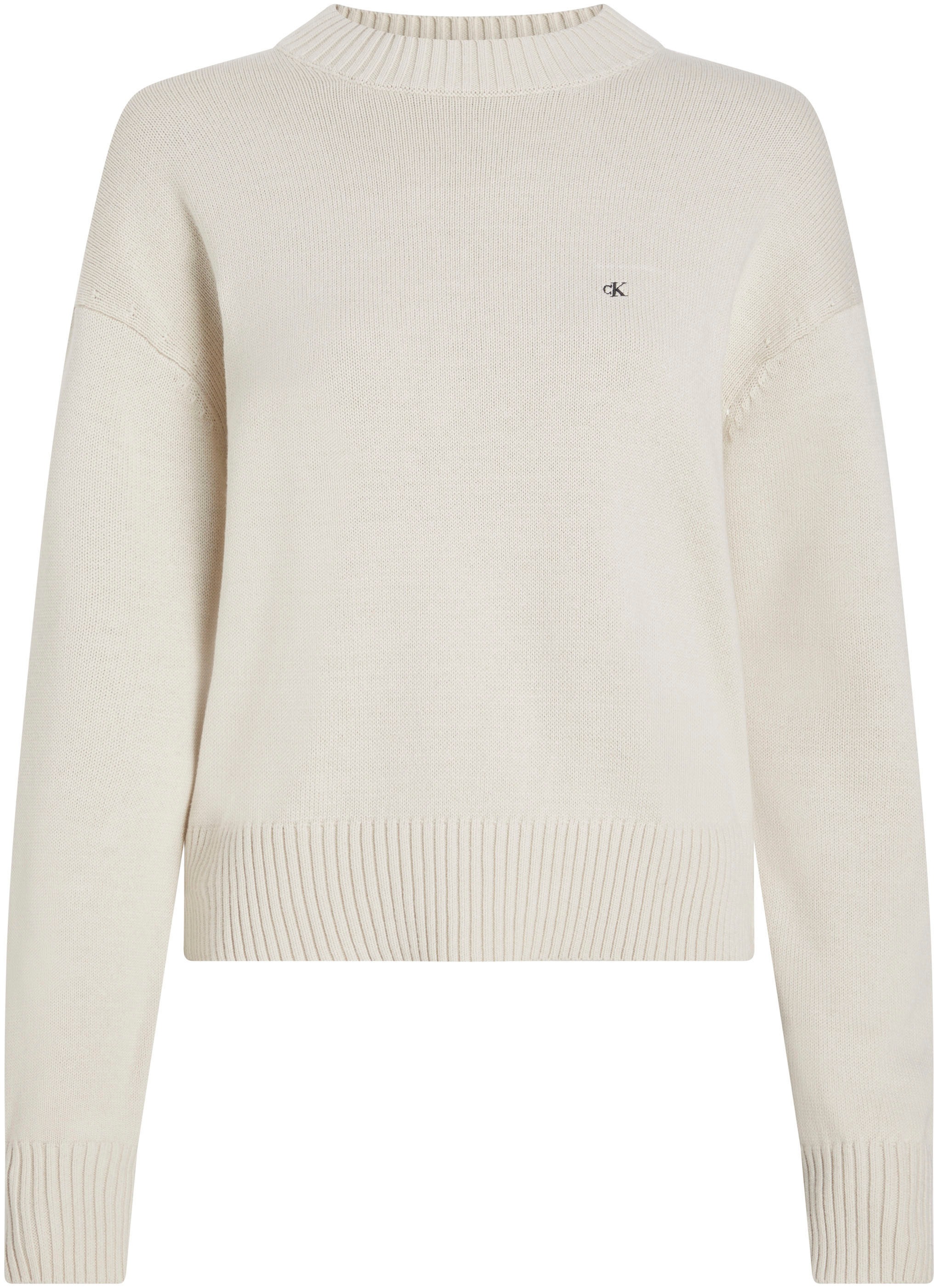 Calvin Klein Jeans Rundhalspullover »MONOGRAM EMBRO CREWNECK SWEATER«, mit Logostickerei