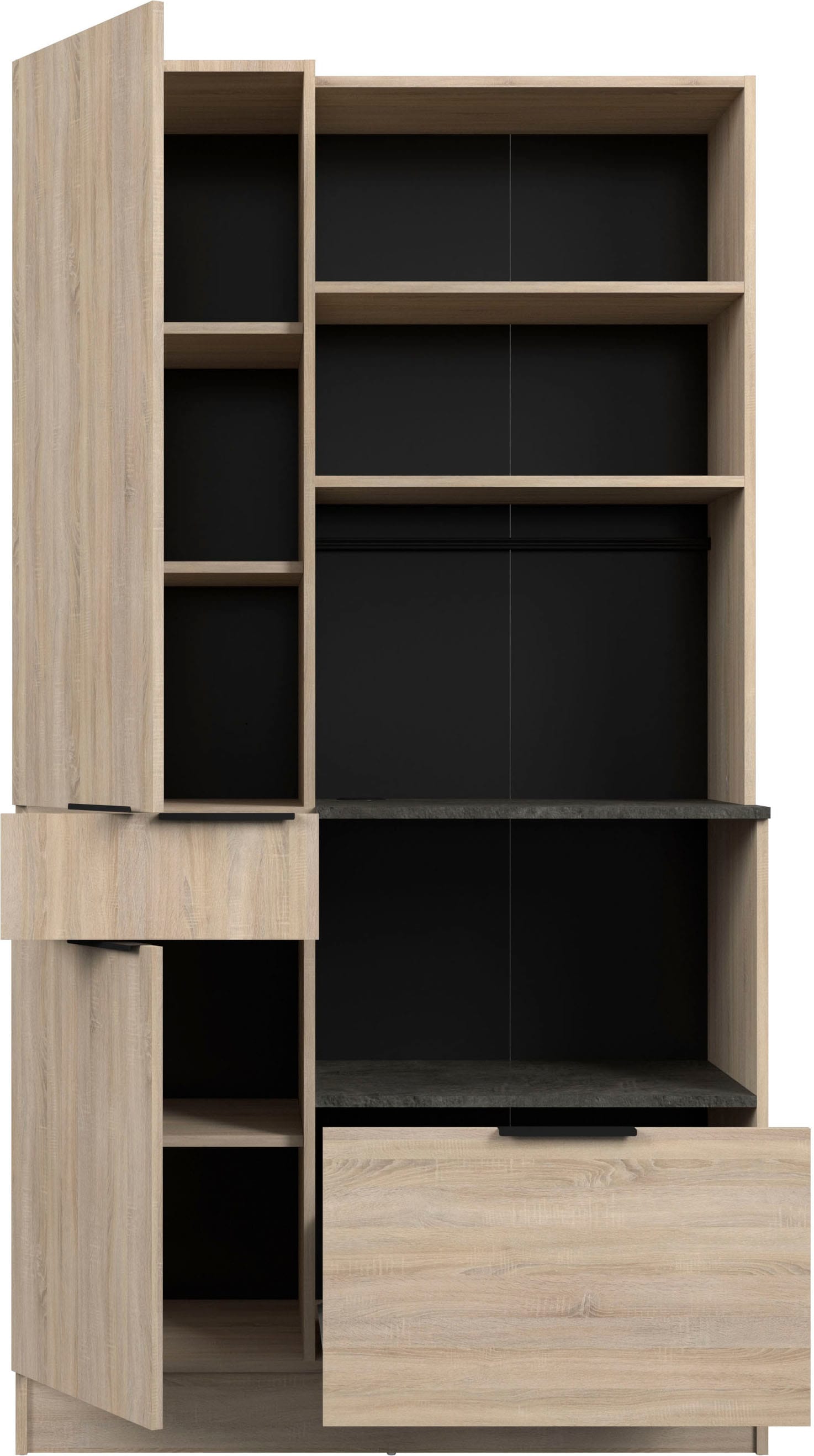 Parisot Schrank-Set »Parisot Fumay 1«, (2 St.), bietet viel Stauraum, praktischer Kabeldurchlass, variabel stellbar