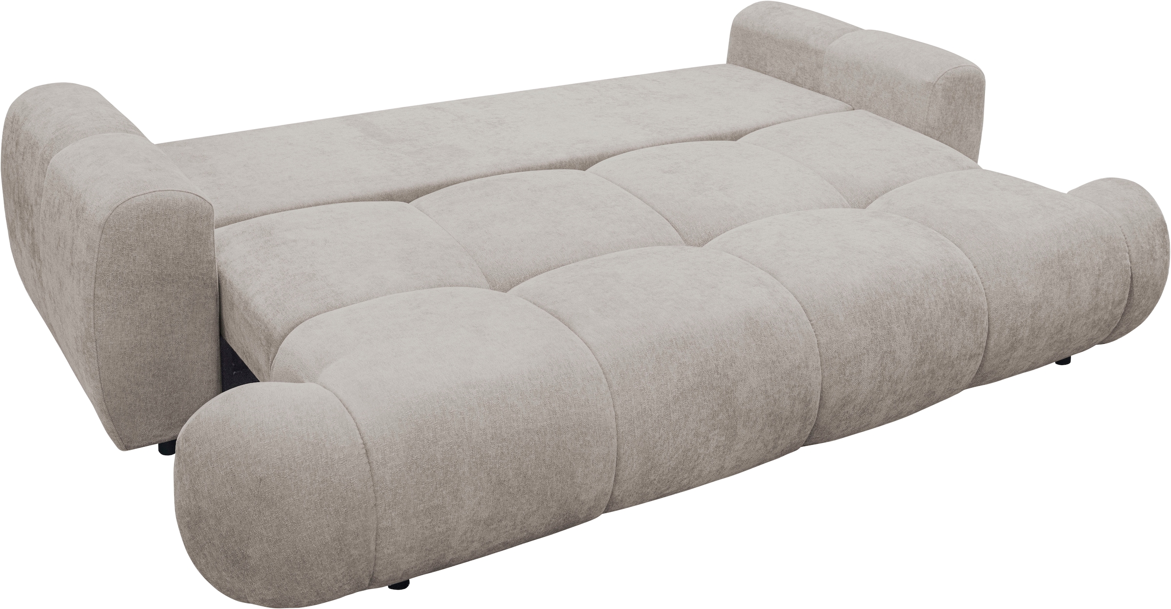 exxpo - sofa fashion 3-places »Alessano, 254 cm breit, modern & gemütlich« Verlässliche Qualität, inkl.Bettfunktion, Bettkasten, 2x Plaidskissen