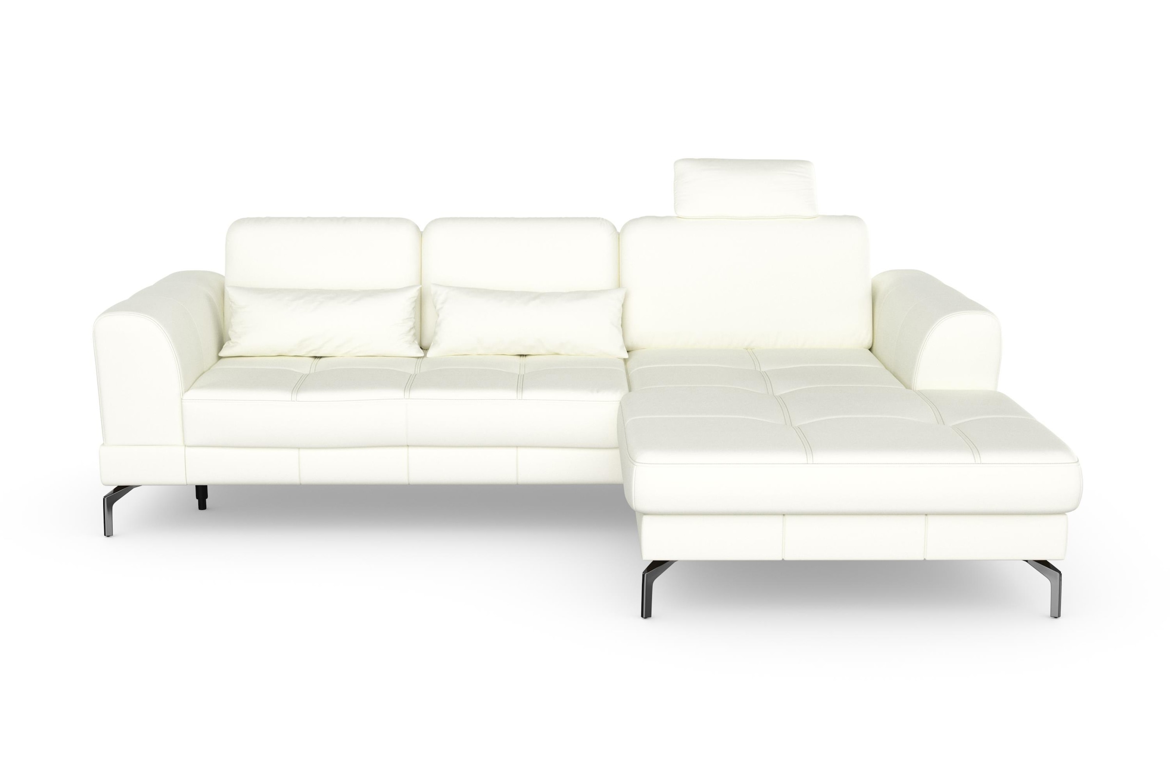 sit&more Ecksofa »Bendigo L-Form«, inklusive Sitztiefenverstellung, Bodenfreiheit 15 cm, 2 Fussfarben